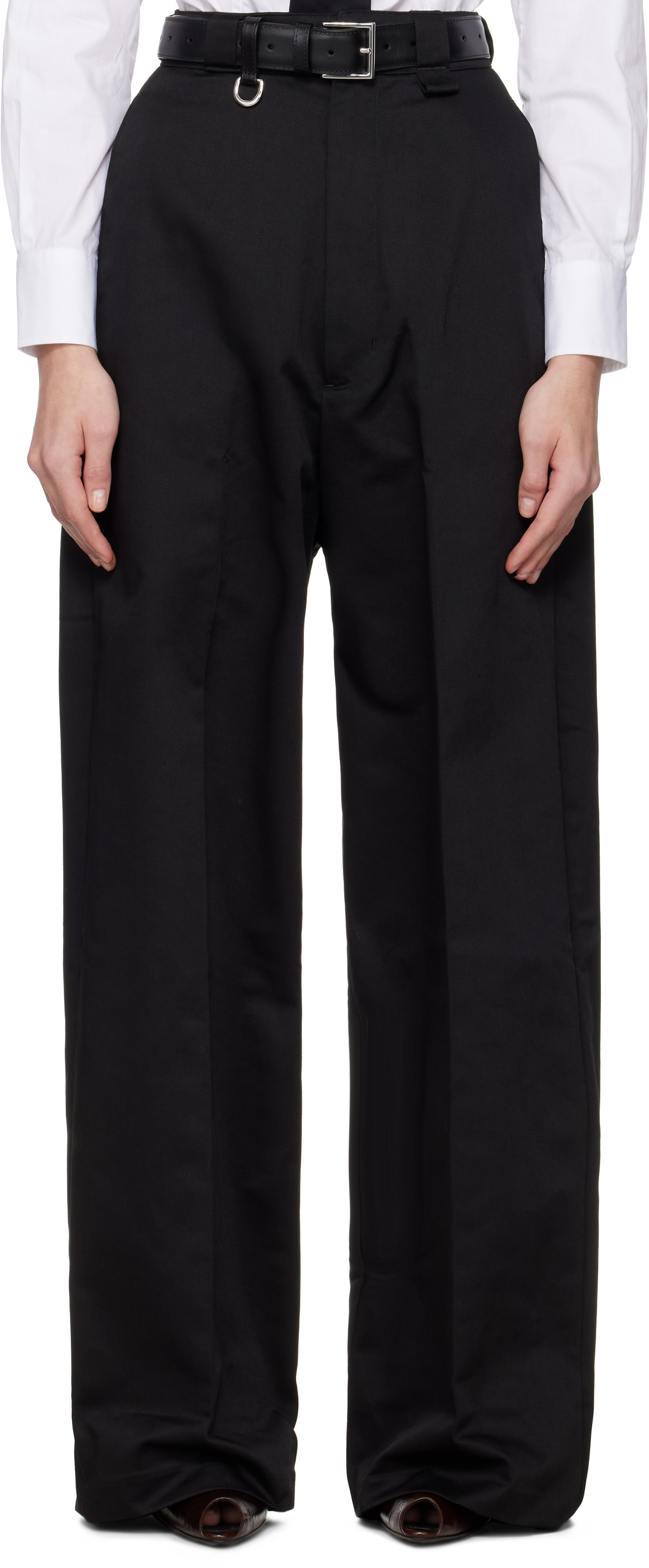 Willy Chavarria Black Cholo Chino Trousers