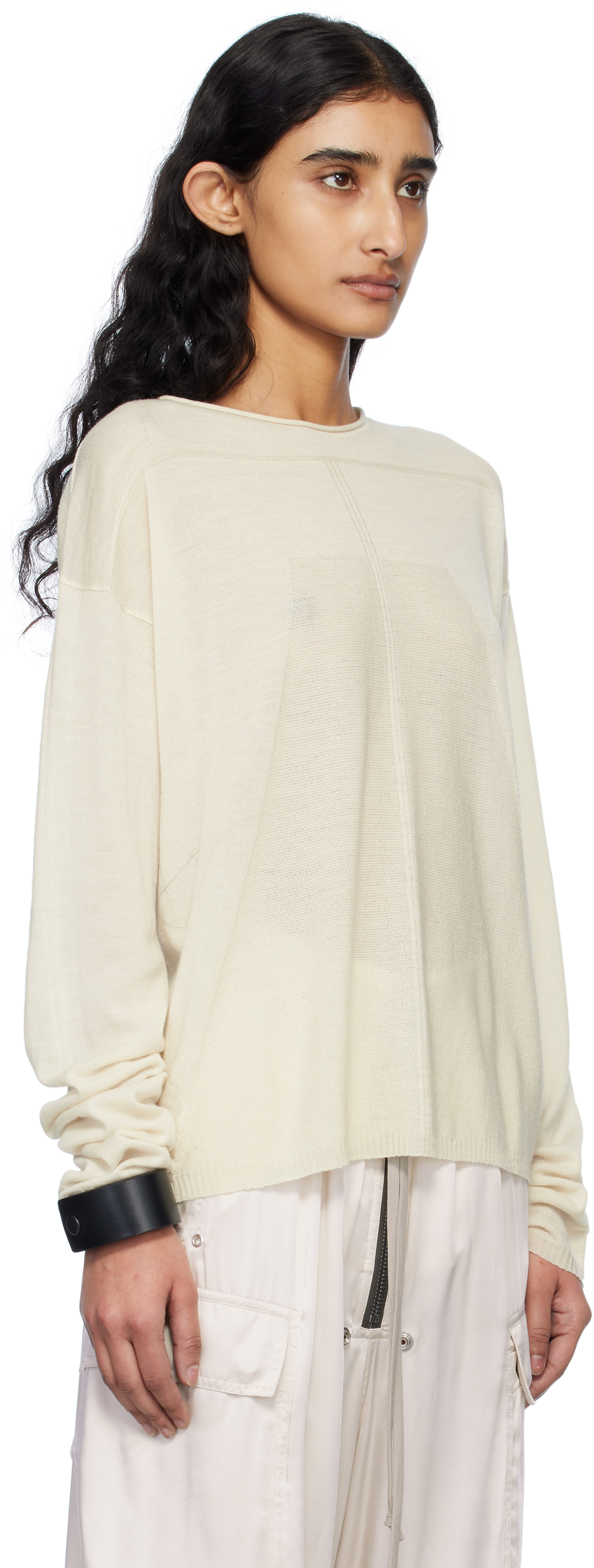 Rick Owens Off-white Hollywood Pull Sweater In 41 Dinge