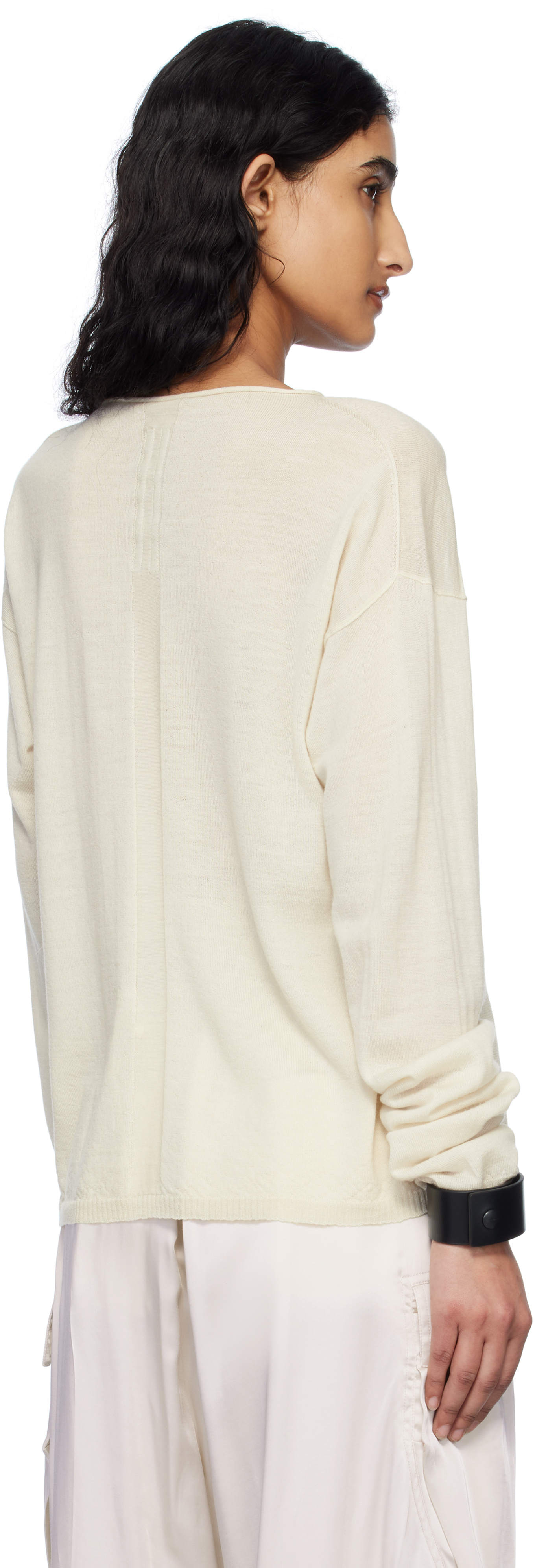 Rick Owens Off-white Hollywood Pull Sweater In 41 Dinge
