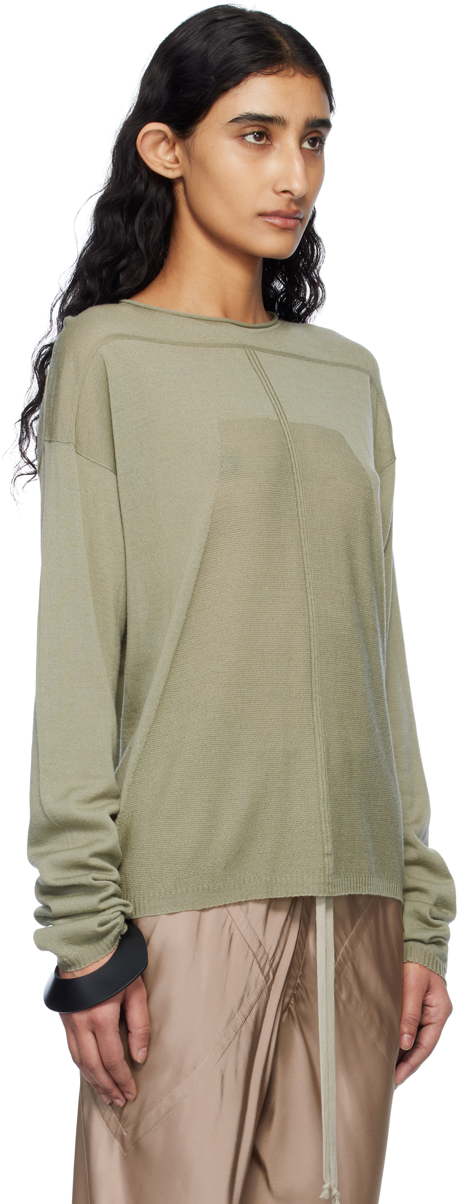 Rick Owens Green Hollywood Pull Sweater In 15 Celadon