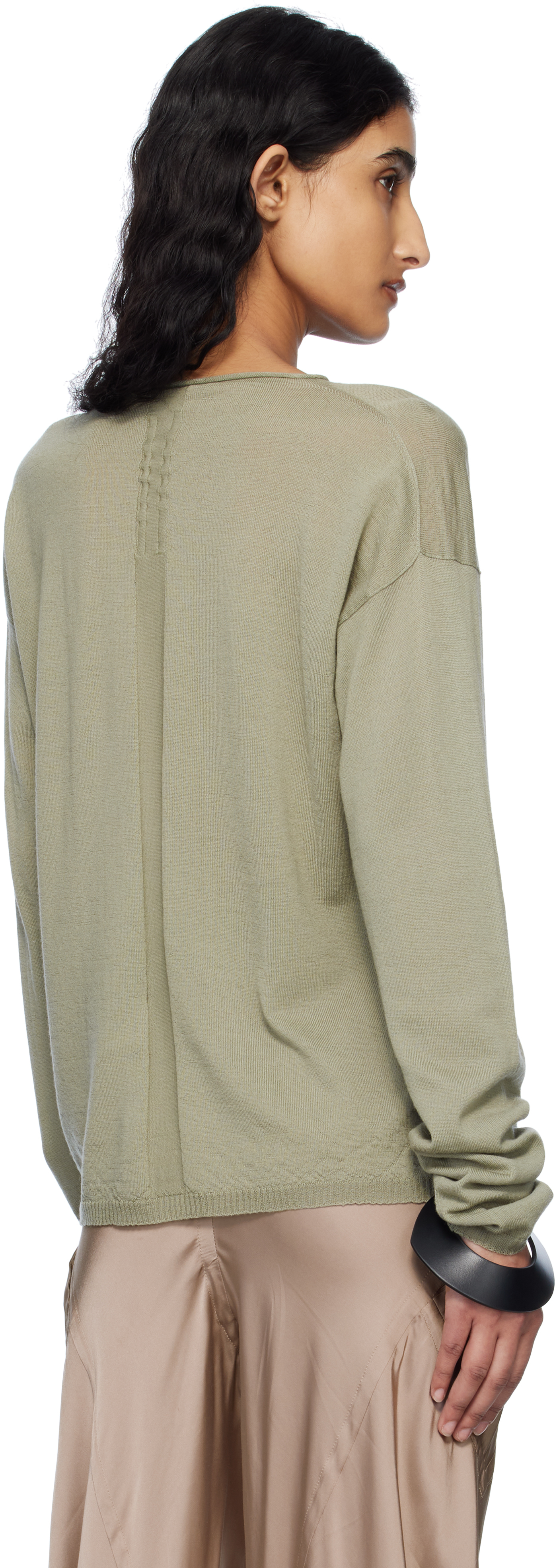 Rick Owens Green Hollywood Pull Sweater In 15 Celadon