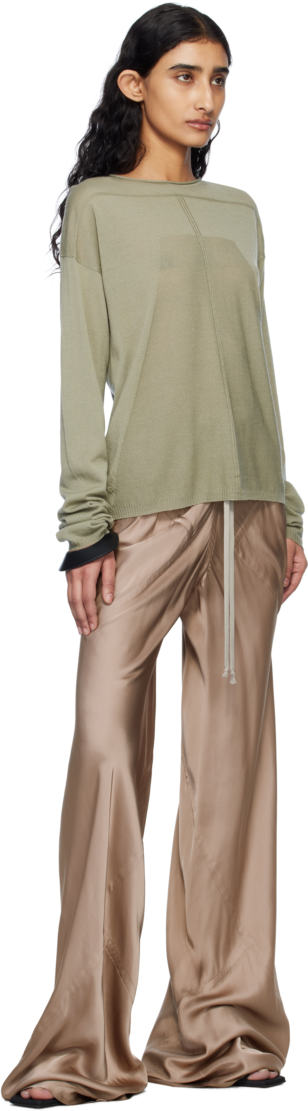 Rick Owens Green Hollywood Pull Sweater In 15 Celadon