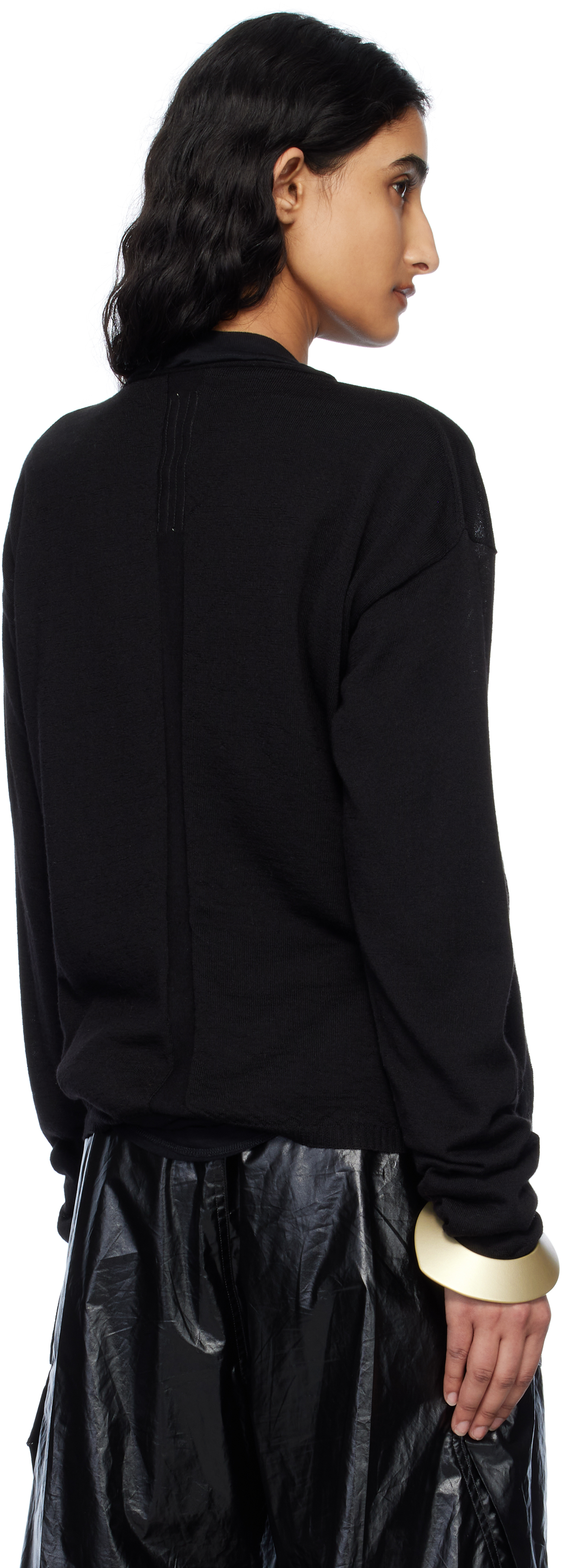 Rick Owens Black Hollywood Pull Sweater In 09 Black