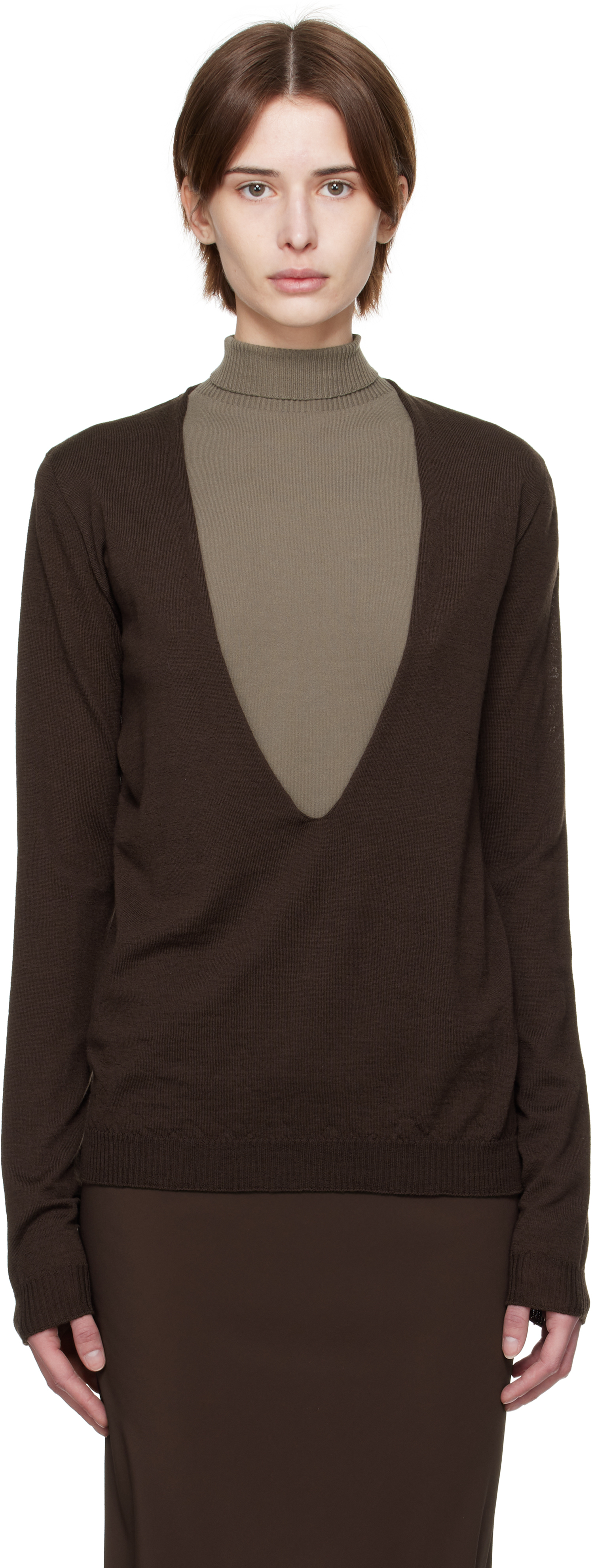 Black Hollywood Xtreme V Neck Sweater