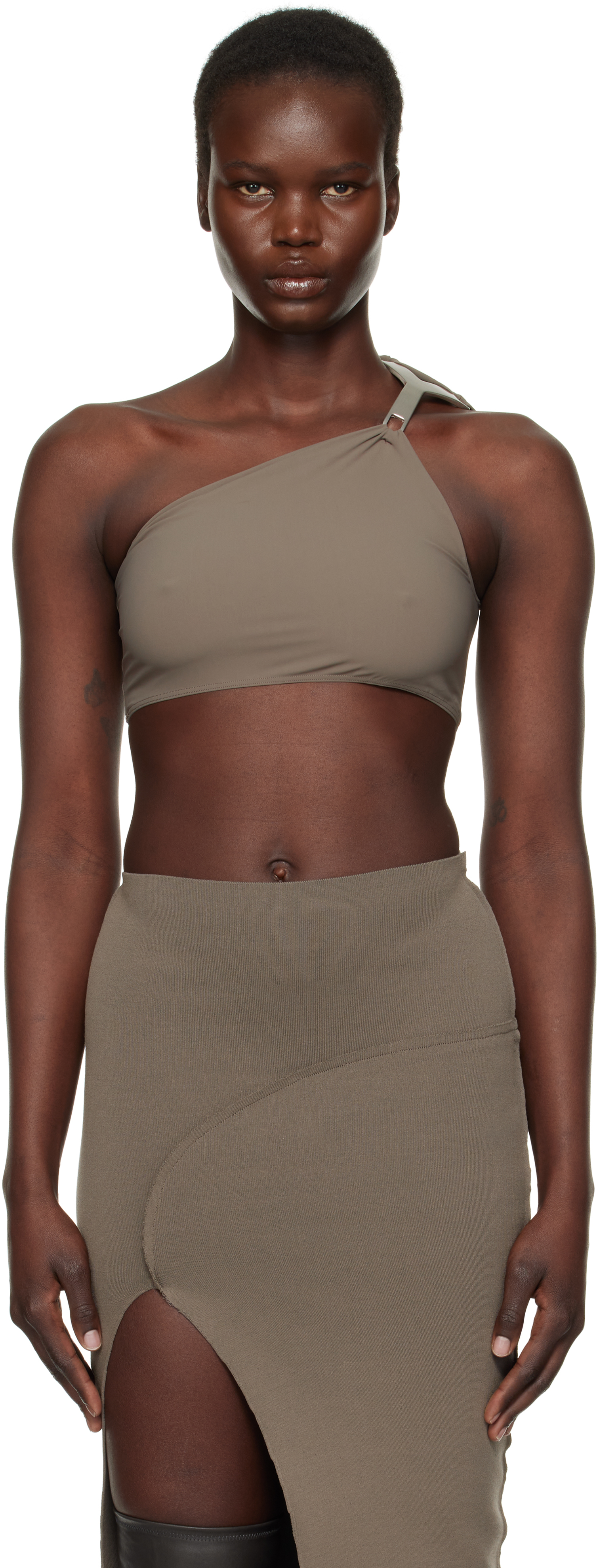 Gray Hollywood Hydra Bikini Top by Rick Owens on Sale