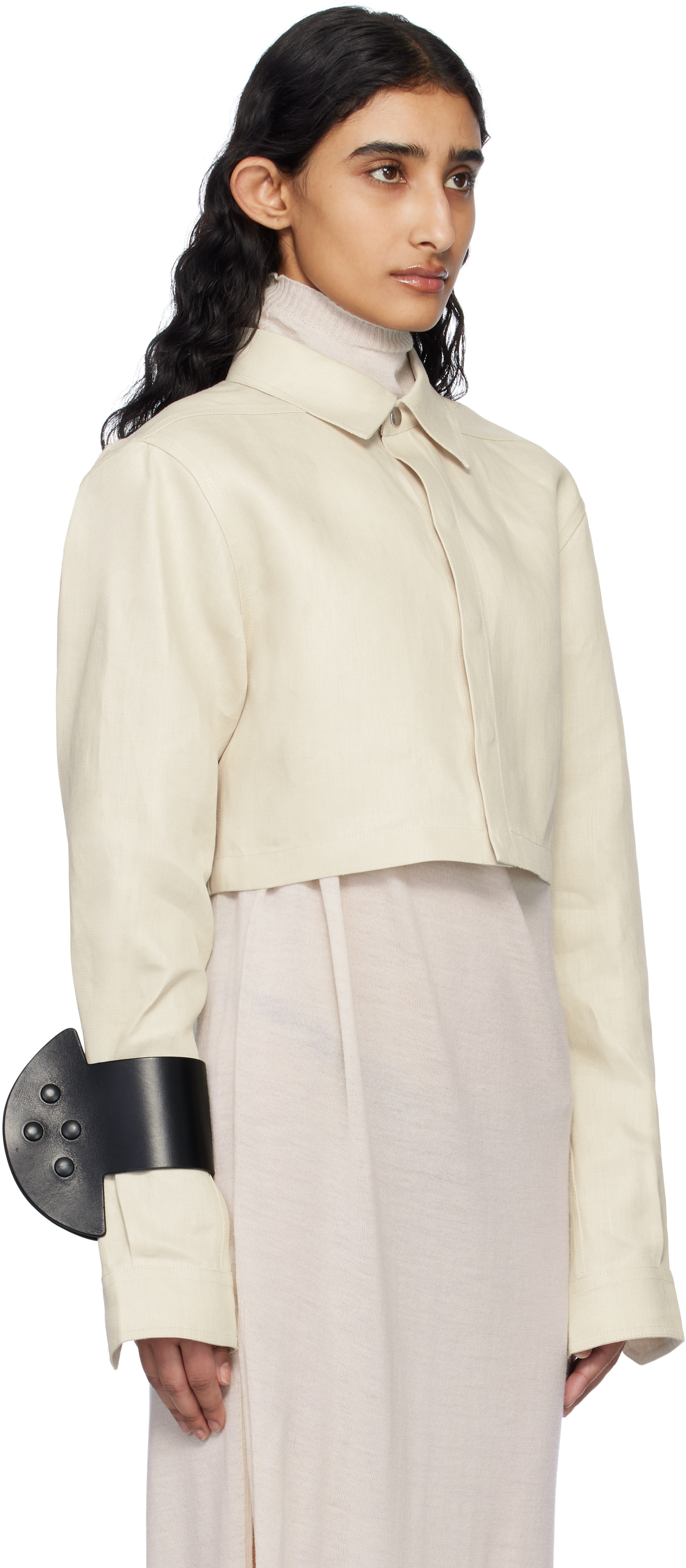 Rick Owens Off-white Hollywood Linen Twill Shirt In 41 Dinge