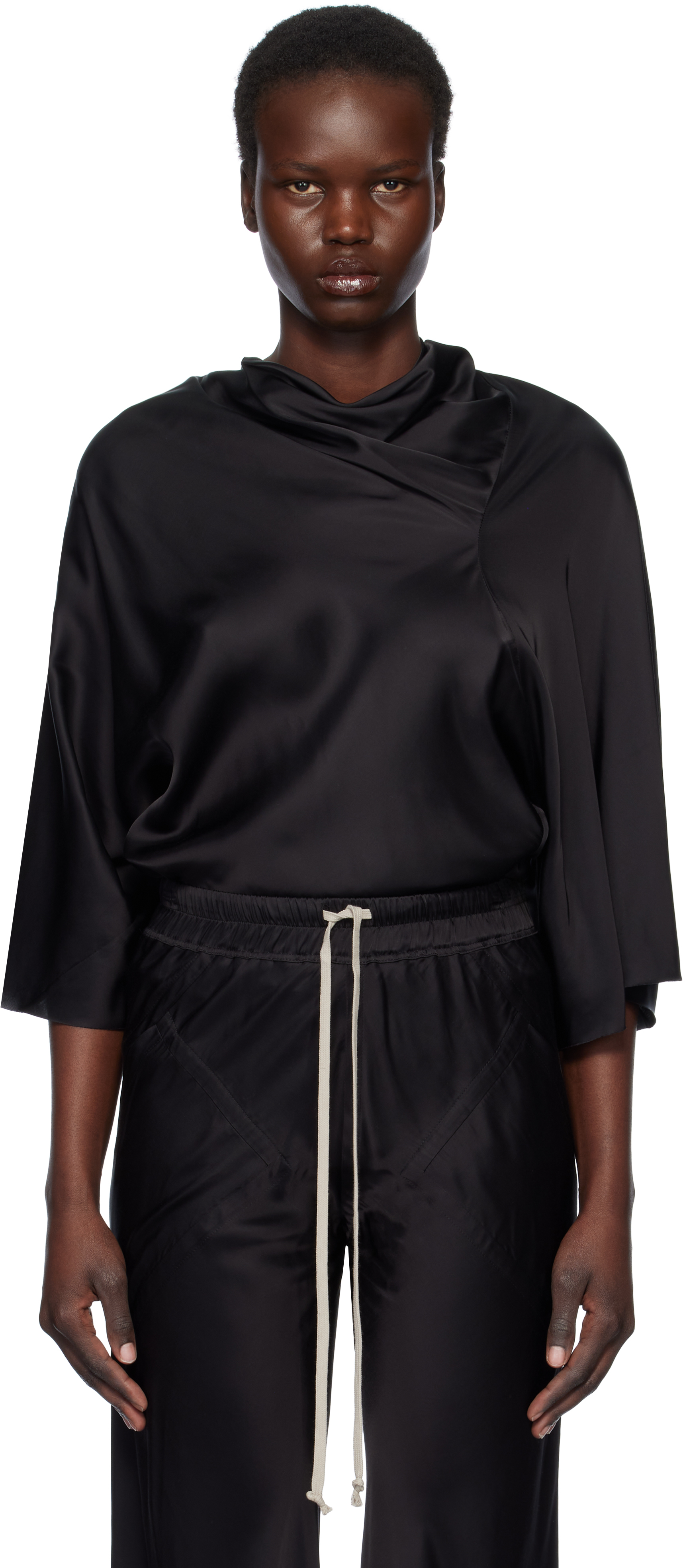 Rick Owens Black Hollywood Cylinder Top In 09 Black