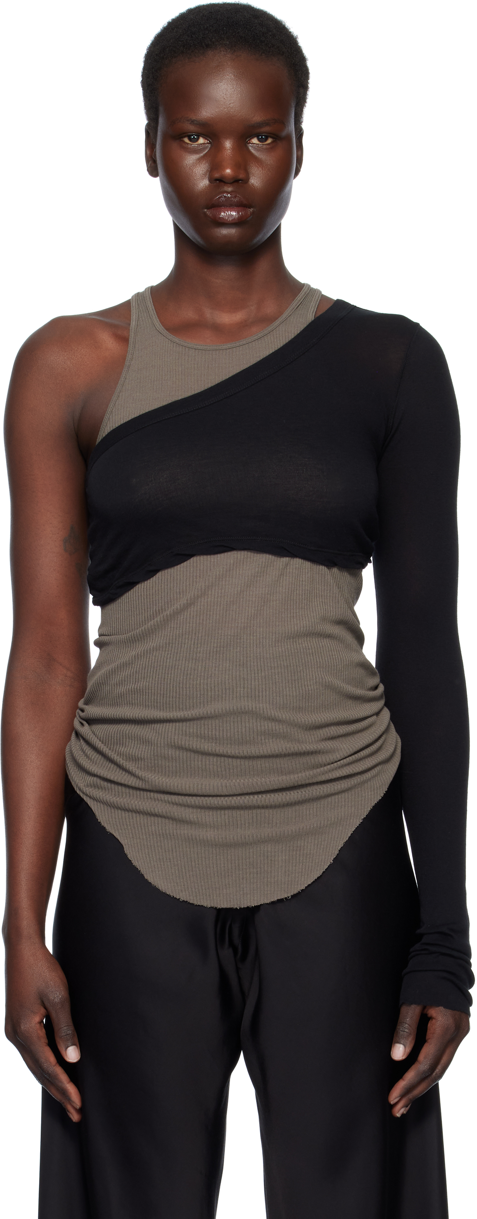 Rick Owens Black Porterville Ziggy T-shirt In 09 Black