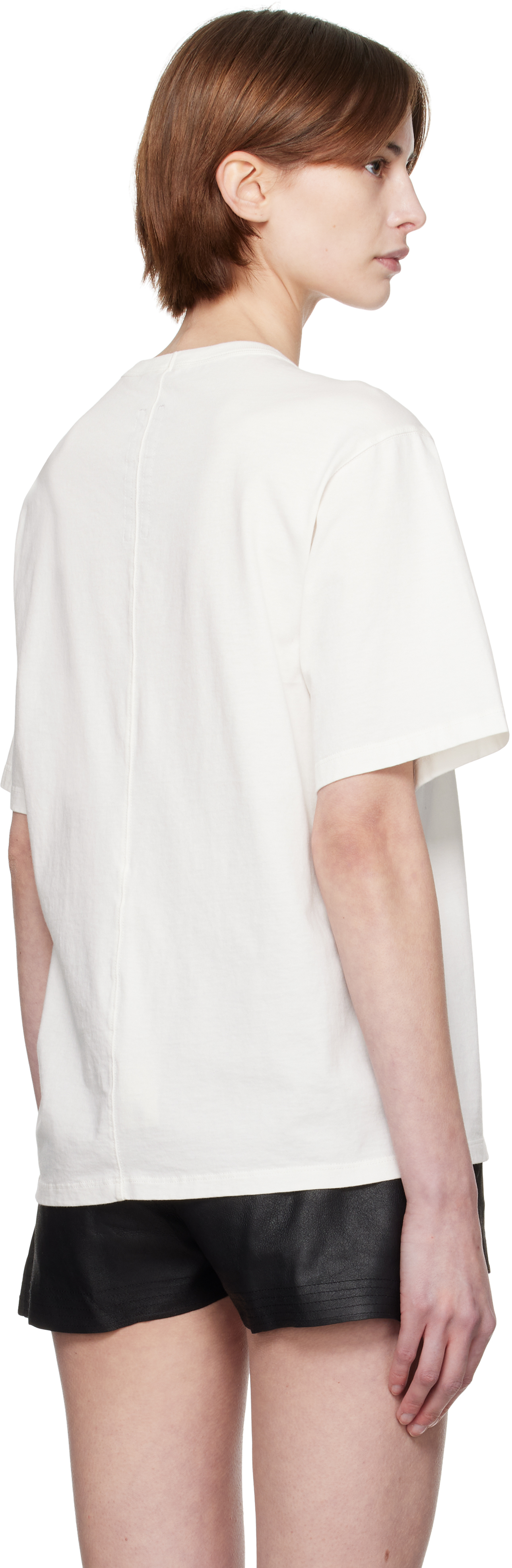 Rick Owens Off-white Hollywood Brad T-shirt In 11 Milk