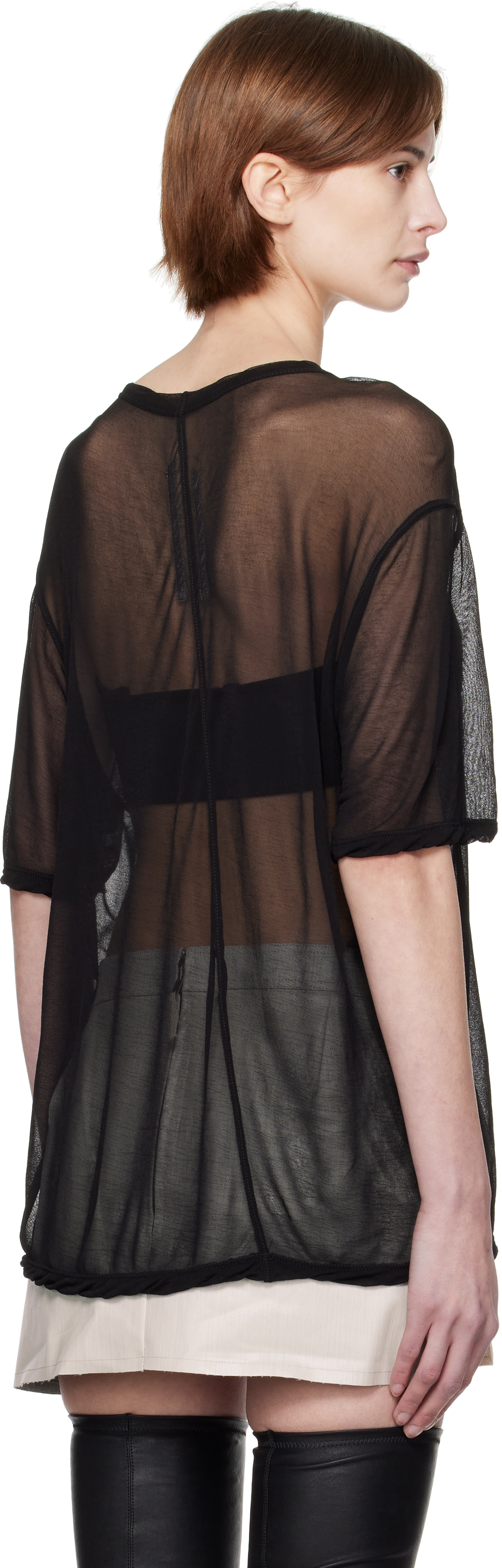 Rick Owens Black Hollywood Brad T-shirt In 09 Black
