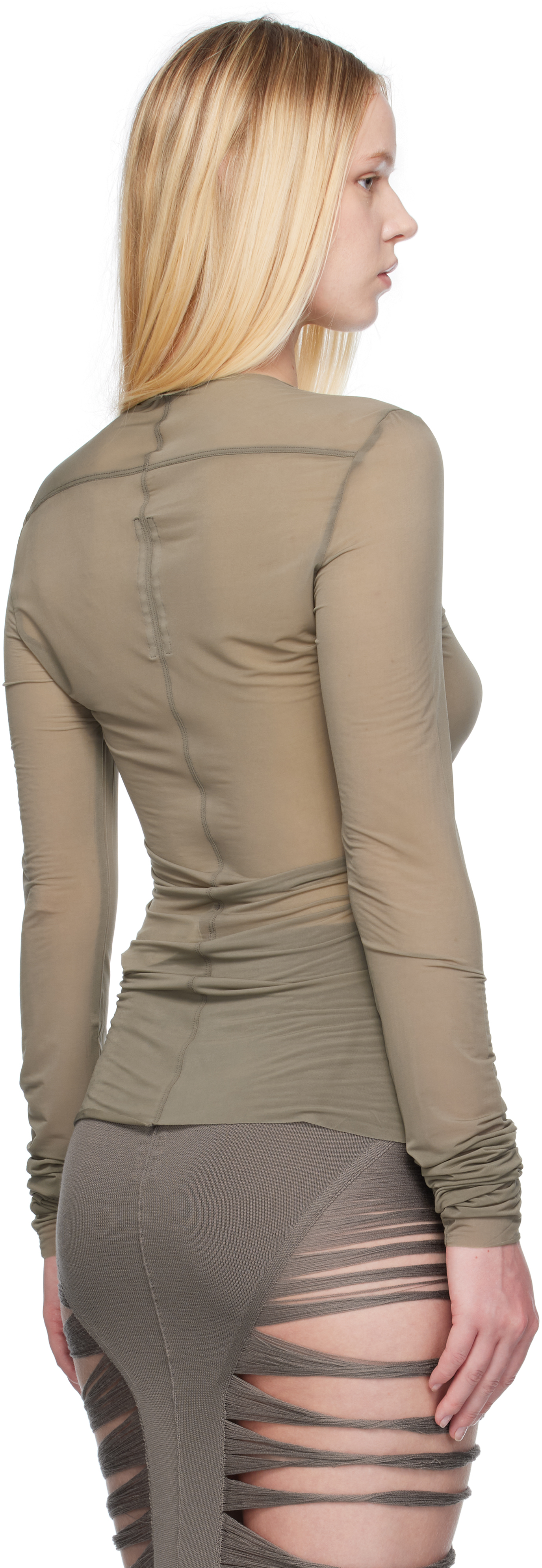 Rick Owens Gray Hollywood Lido Top In Green