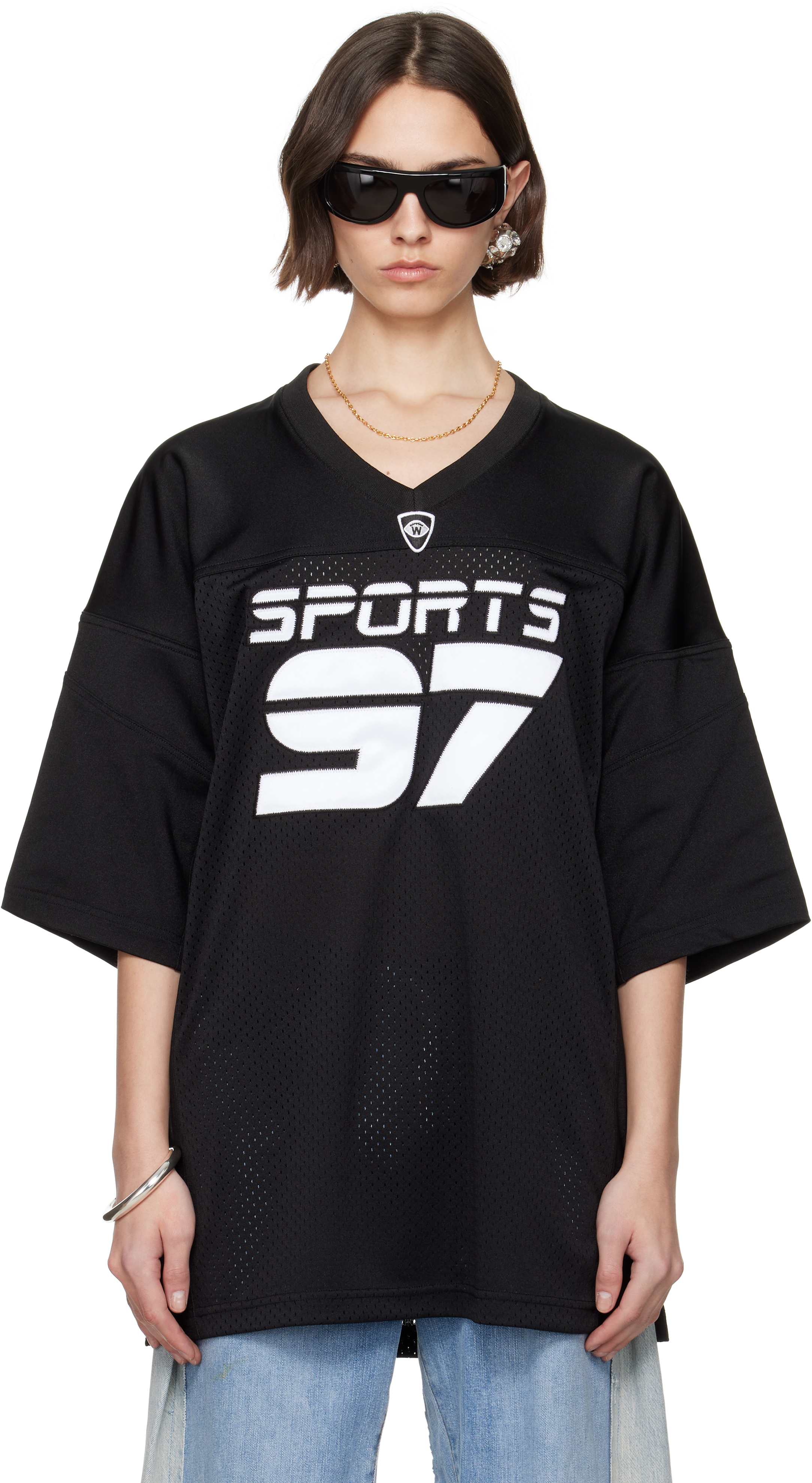Willy Chavarria Black 'sports' Football Jersey T-shirt