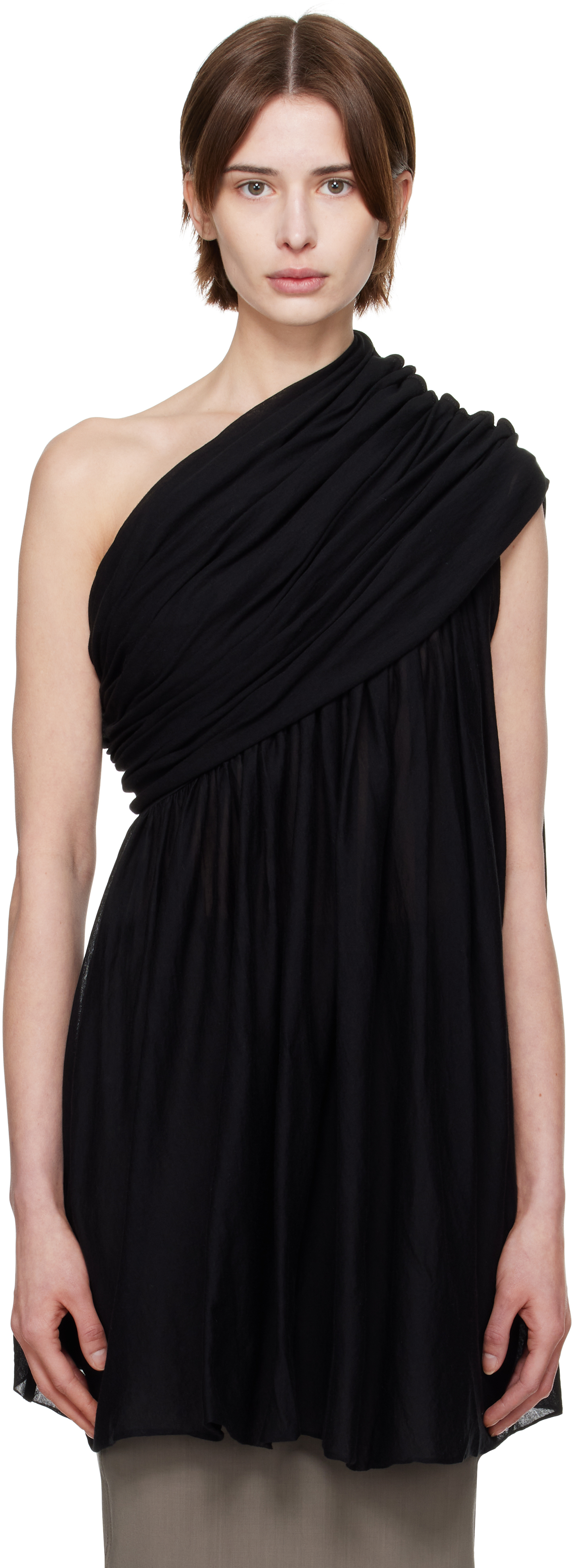 Black Hollywood Turbo Drape Top
