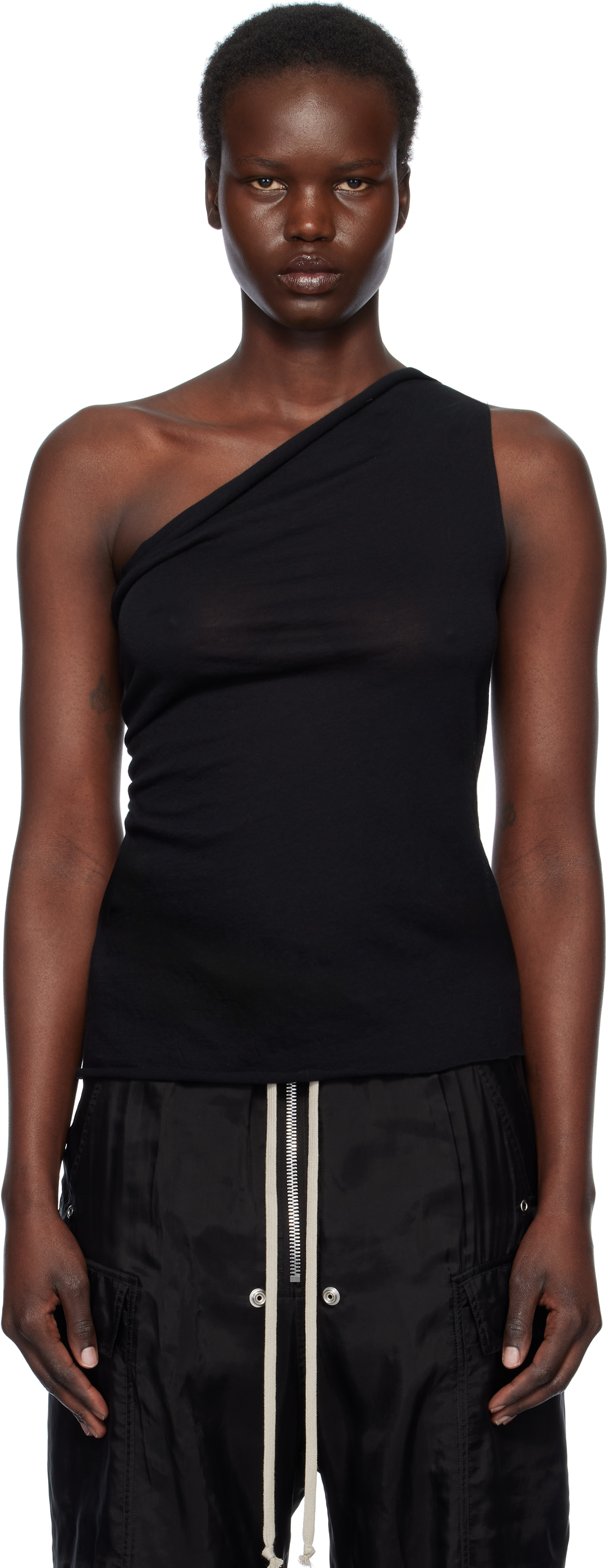 Débardeur Athéna noir Hollywood Rick Owens en solde