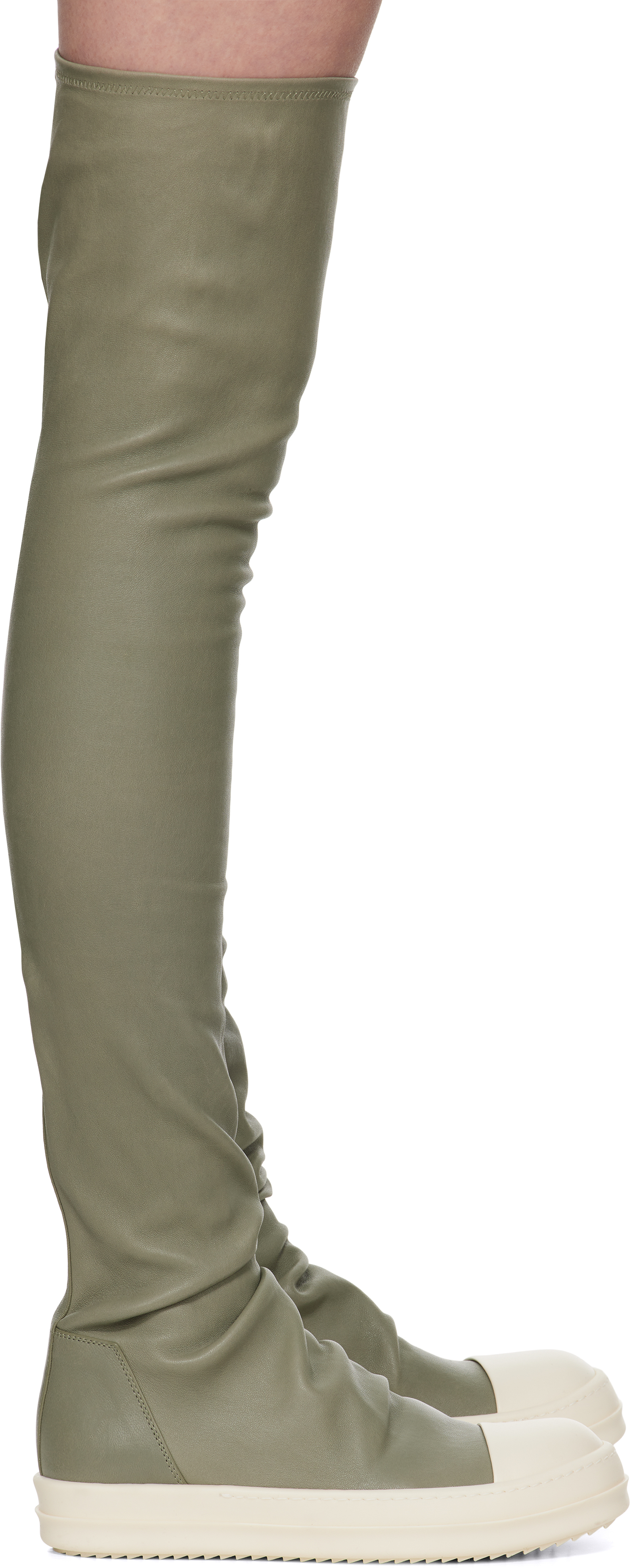 【正規品】 Rick Owens グリーン ニーハイソックスブーツ ニーハイ RICK OWENS(リックオウエンス) レディース - 海外通販