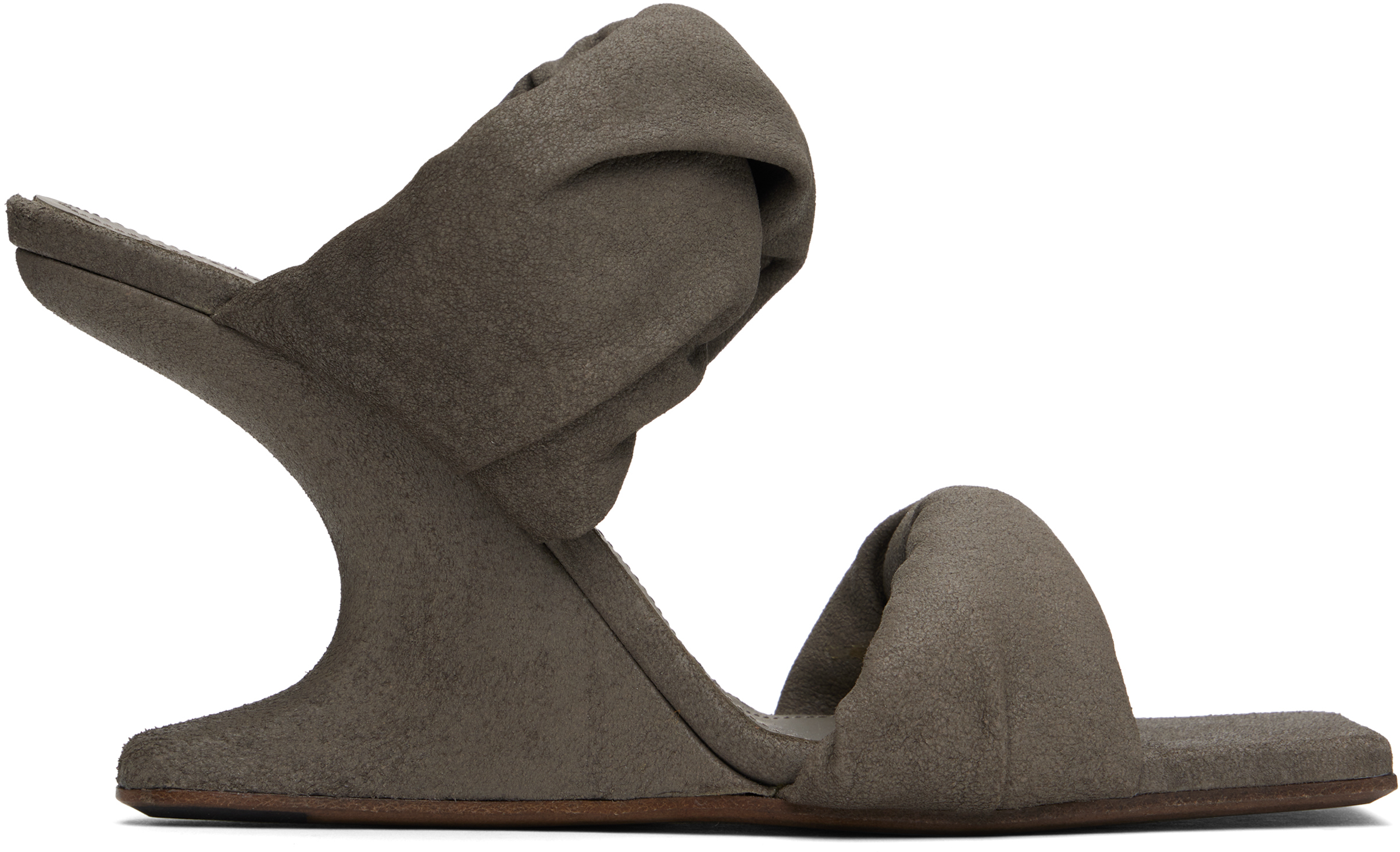 【Rick Owens】Porterville Cantilever 8 Twisted サンダル Rick Owens: グレー Porterville Cantilever 8 Twisted ヒール