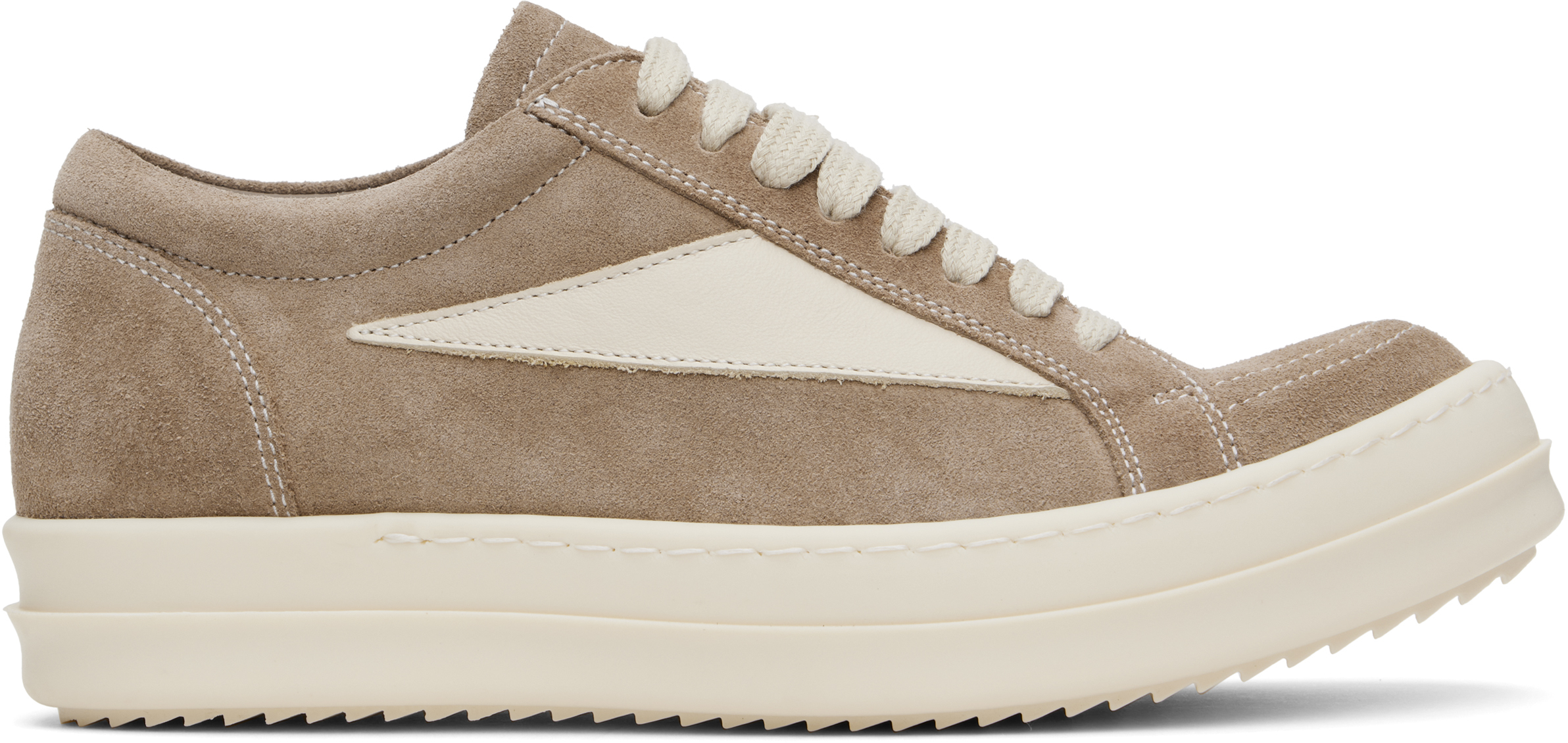 【RICK OWENS】ブラウン Hollywood ローカットスニーカー Brown Hollywood Low Sneaks Sneakers by Rick Owens on Sale