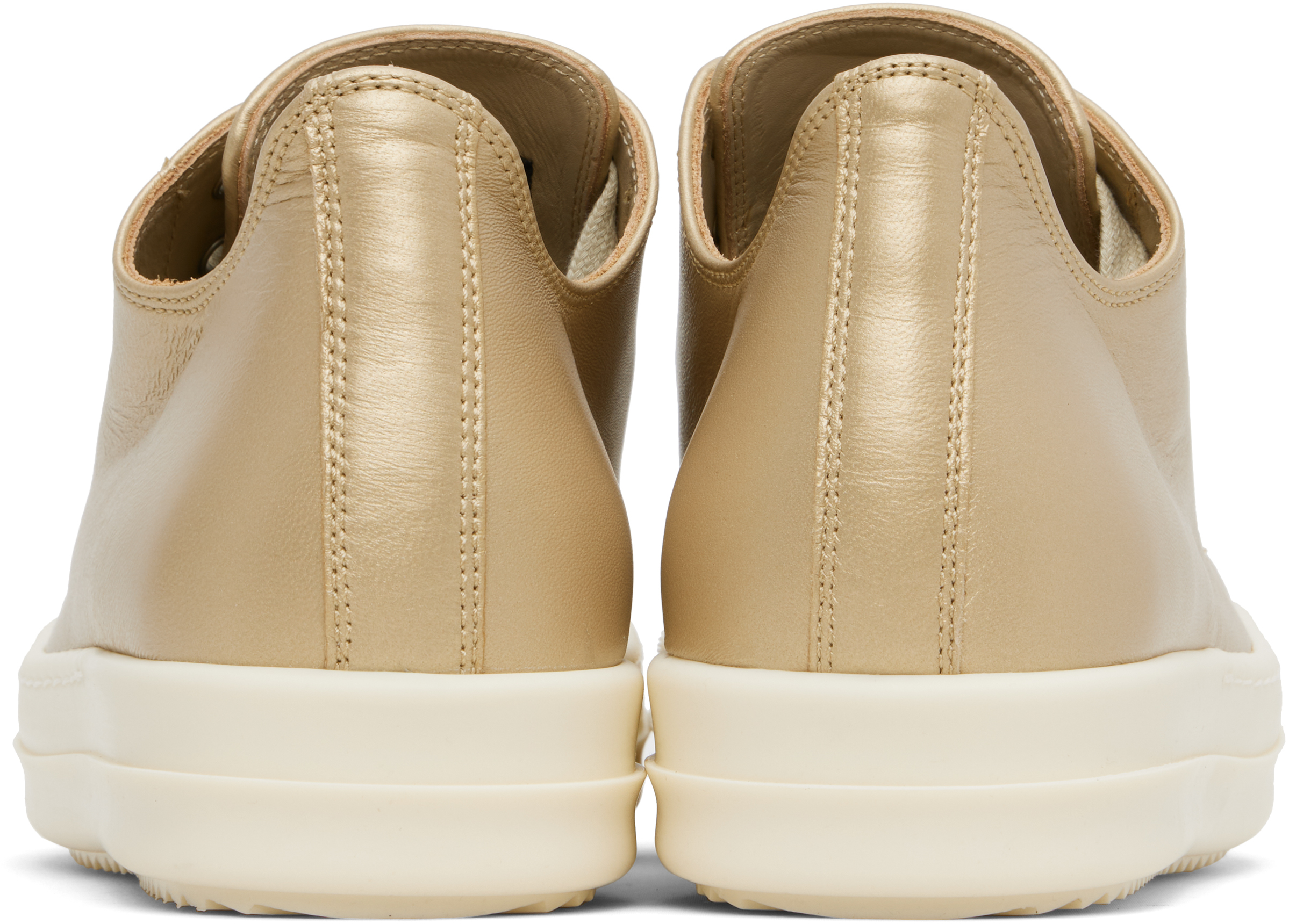 Rick Owens Gold Hollywood Low Sneaks Sneakers