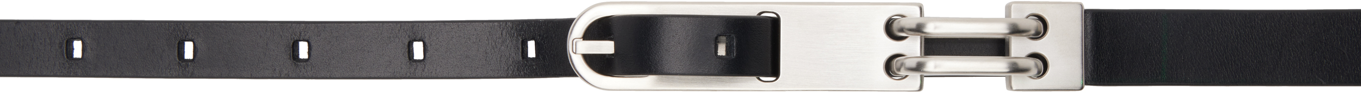 【関税込み】Rick Owens ブラック Spalla Lux Tongue ベルト Black Spalla Lux Tongue Belt by Rick Owens on Sale