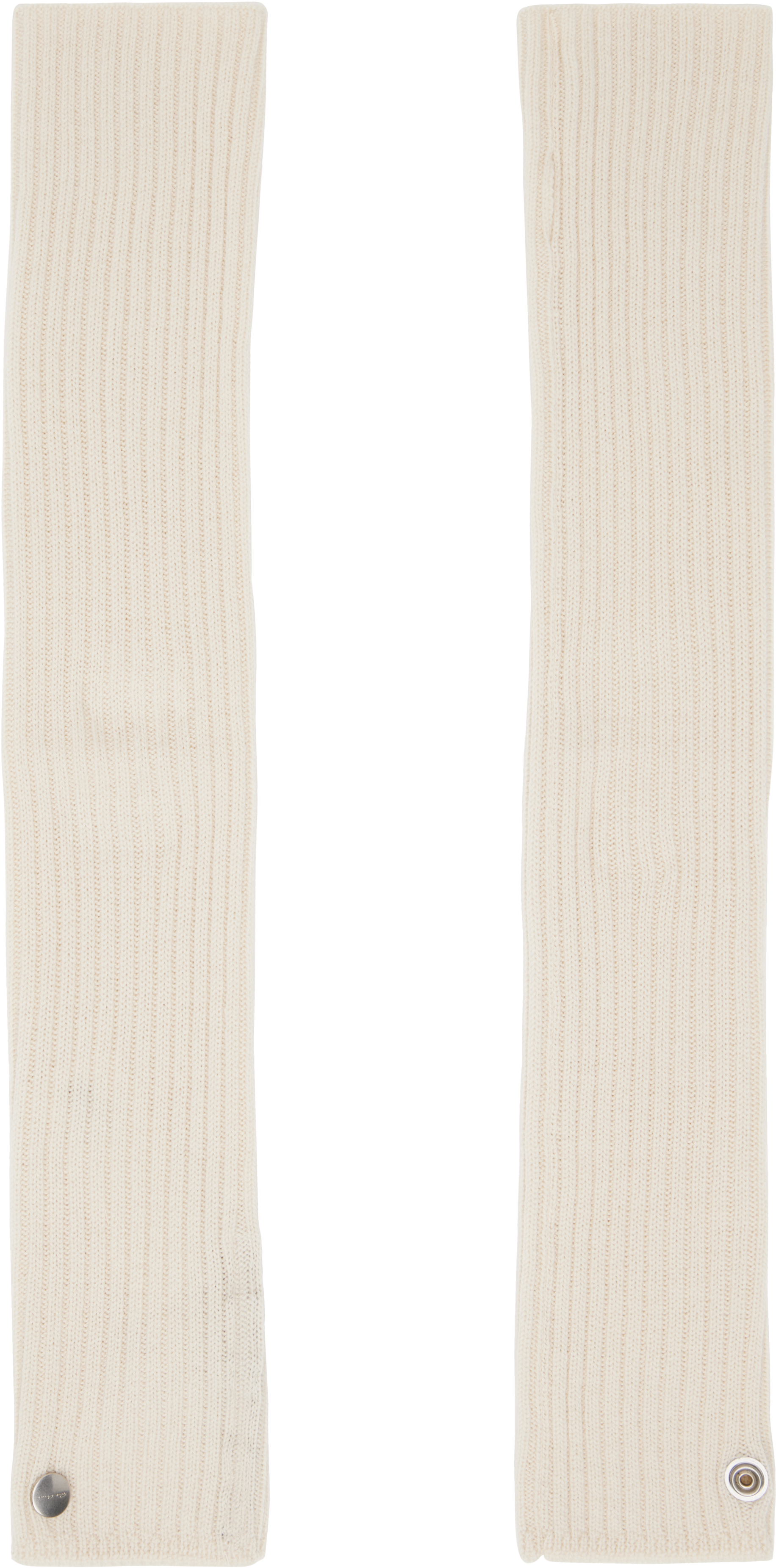 Rick Owens Off-white Hollywood Rasato Knit Arm Warmers In 41 Dinge