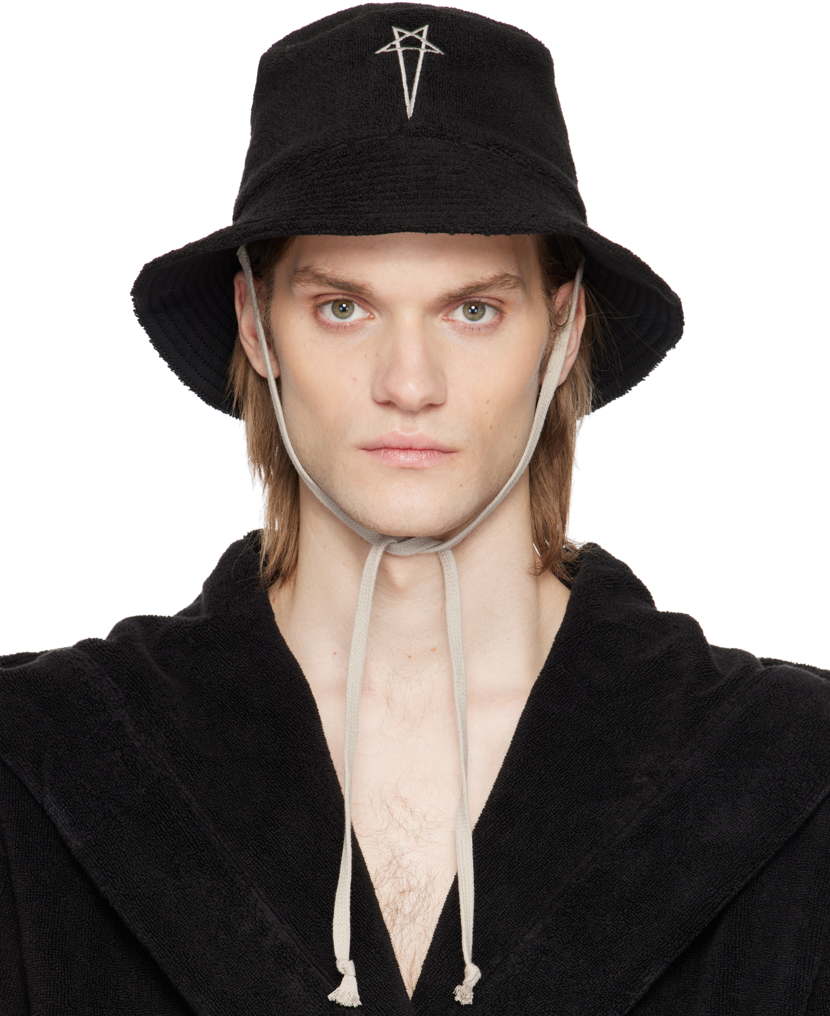 Rick Owens テリービーチハット ブラック 関税・送料込み Rick Owensのブラック ビーチ バケットハットがセール中