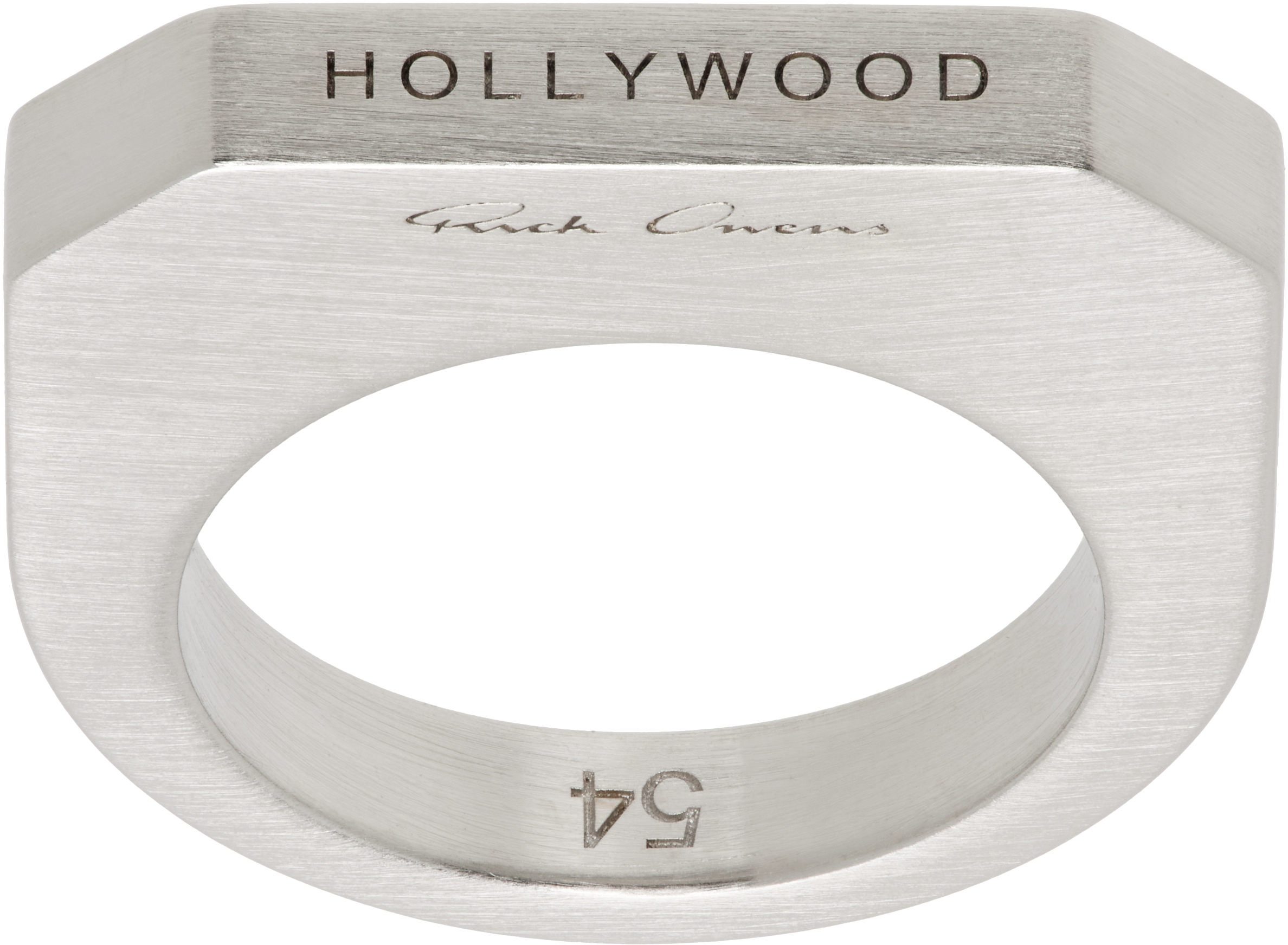 【メーカー再生品】 Rick Owens: Silver Hollywood Hollywood Ring | SSENSE アクセサリー