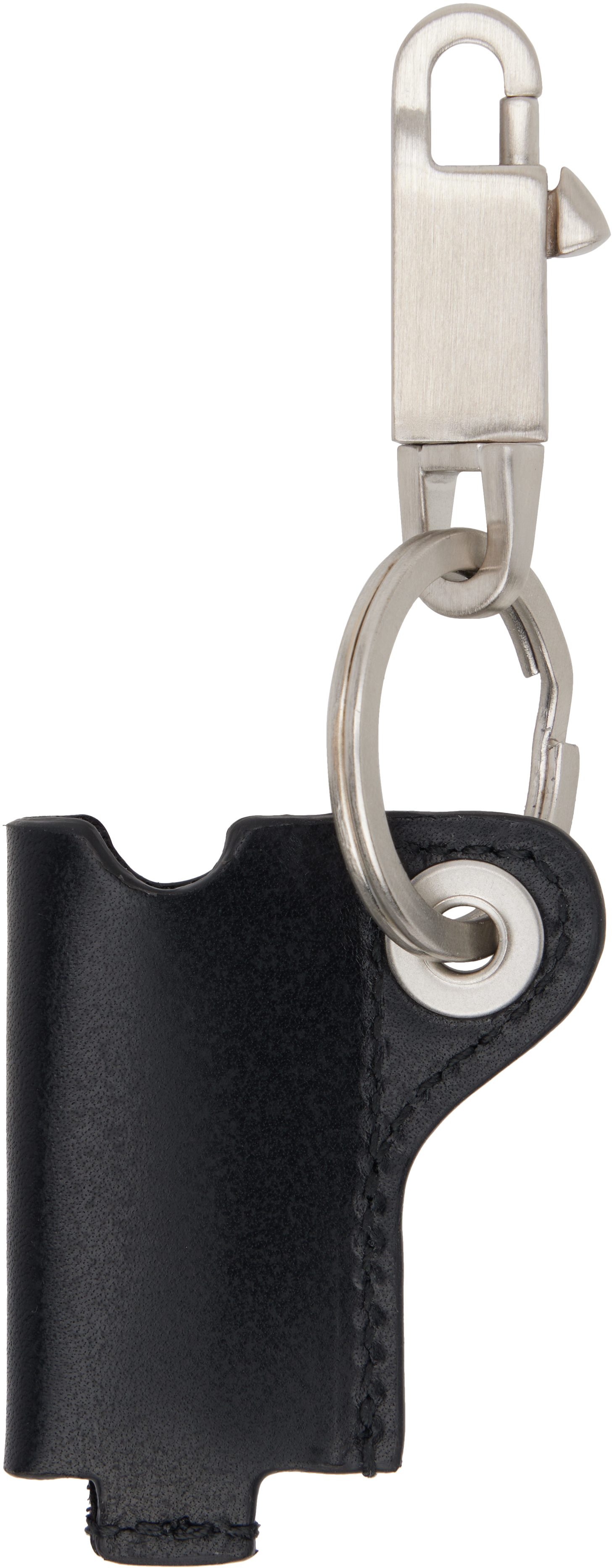 Rick Owens Black Spalla Lux Mini Lighter Holder Keychain In 09 Black