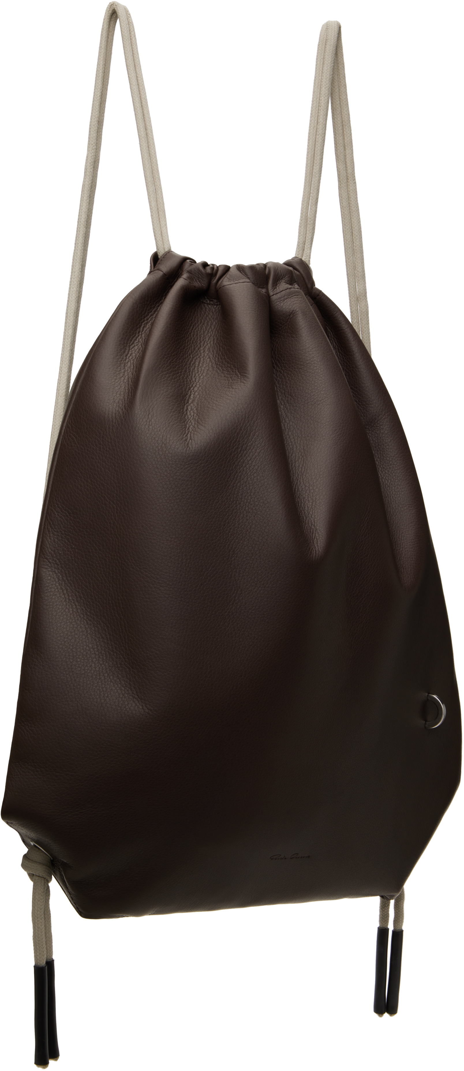 Rick Owens Brown Hollywood Drawstring Backpack In 1408 Mahogany/pearl