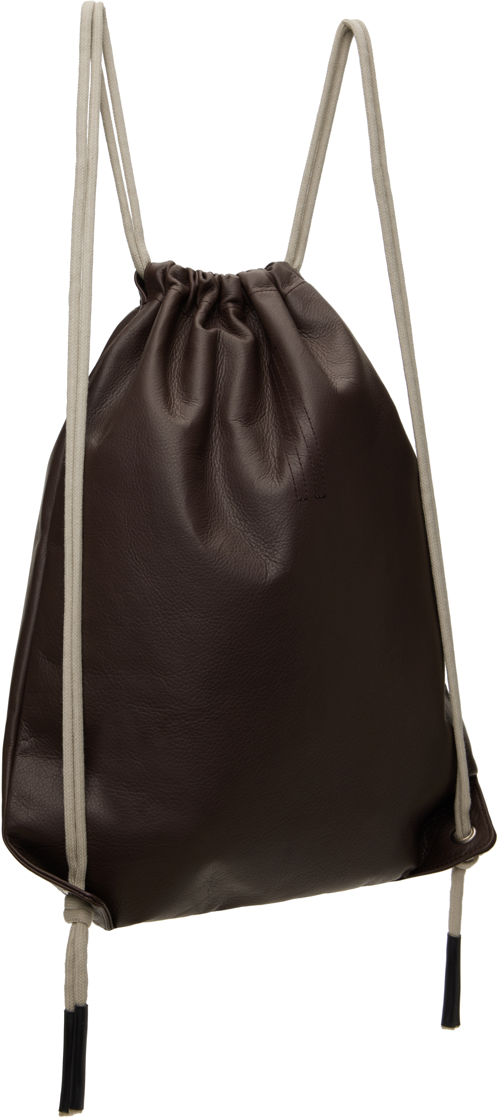 Rick Owens Brown Hollywood Drawstring Backpack In 1408 Mahogany/pearl