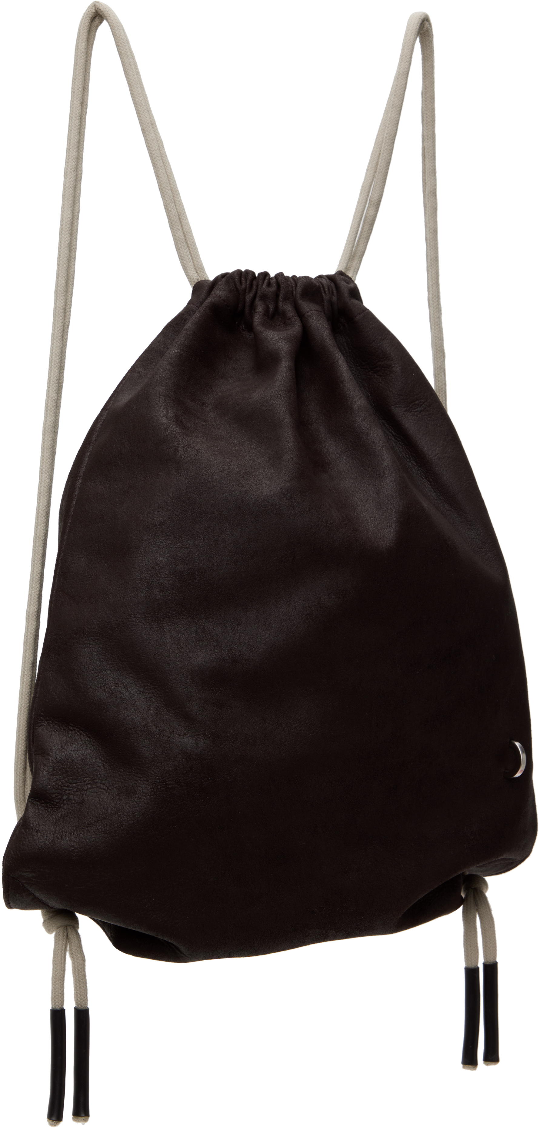 Rick Owens Brown Hollywood Drawstring Backpack In 1408 Mahogany/pearl
