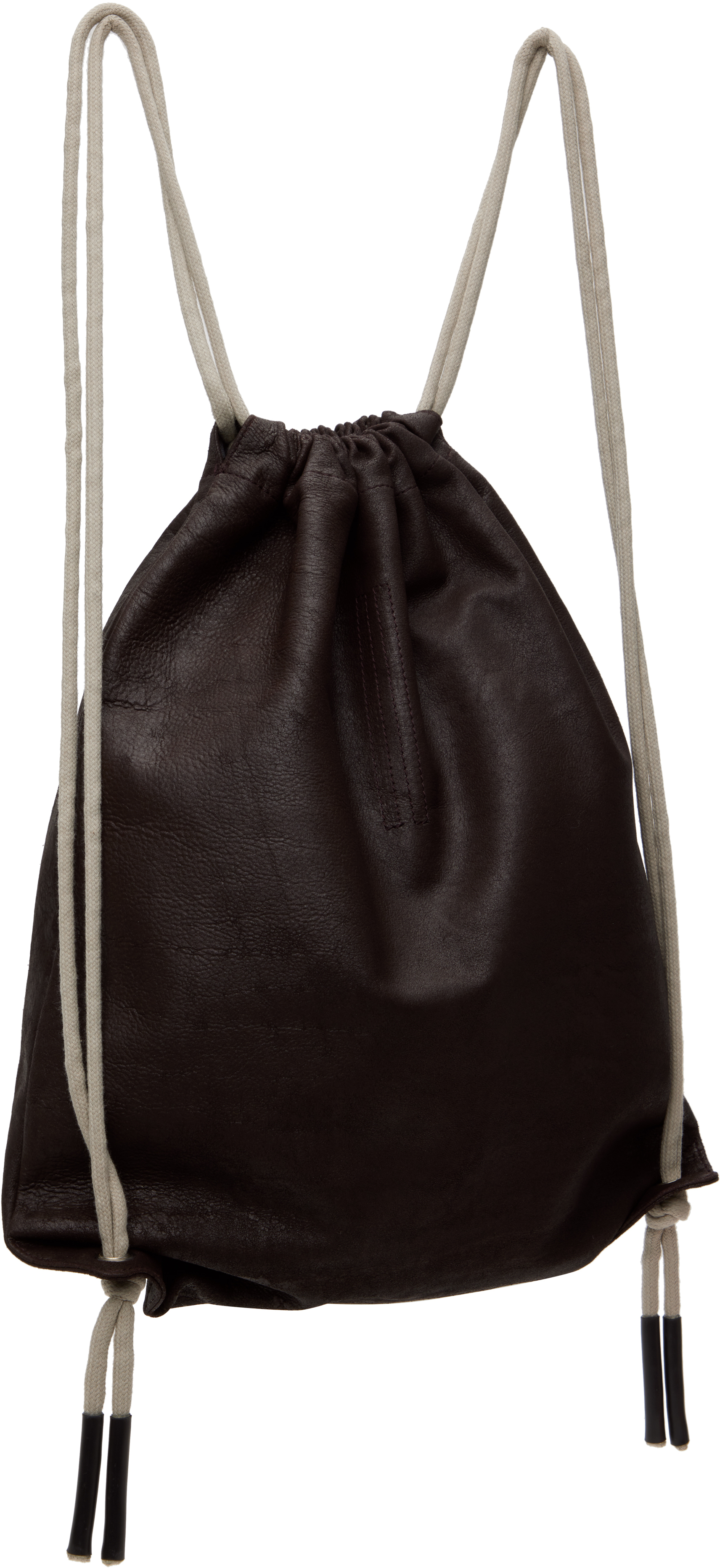 Rick Owens Brown Hollywood Drawstring Backpack In 1408 Mahogany/pearl