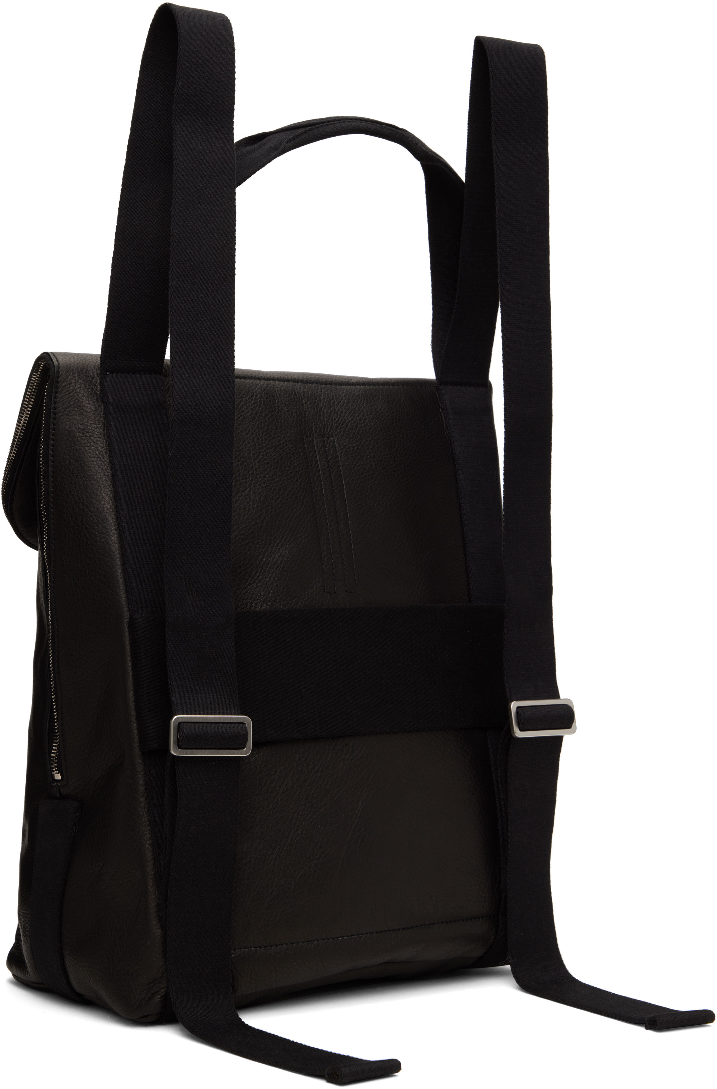 Rick Owens Black Hollywood Cargo Backpack In 0909 Black/black