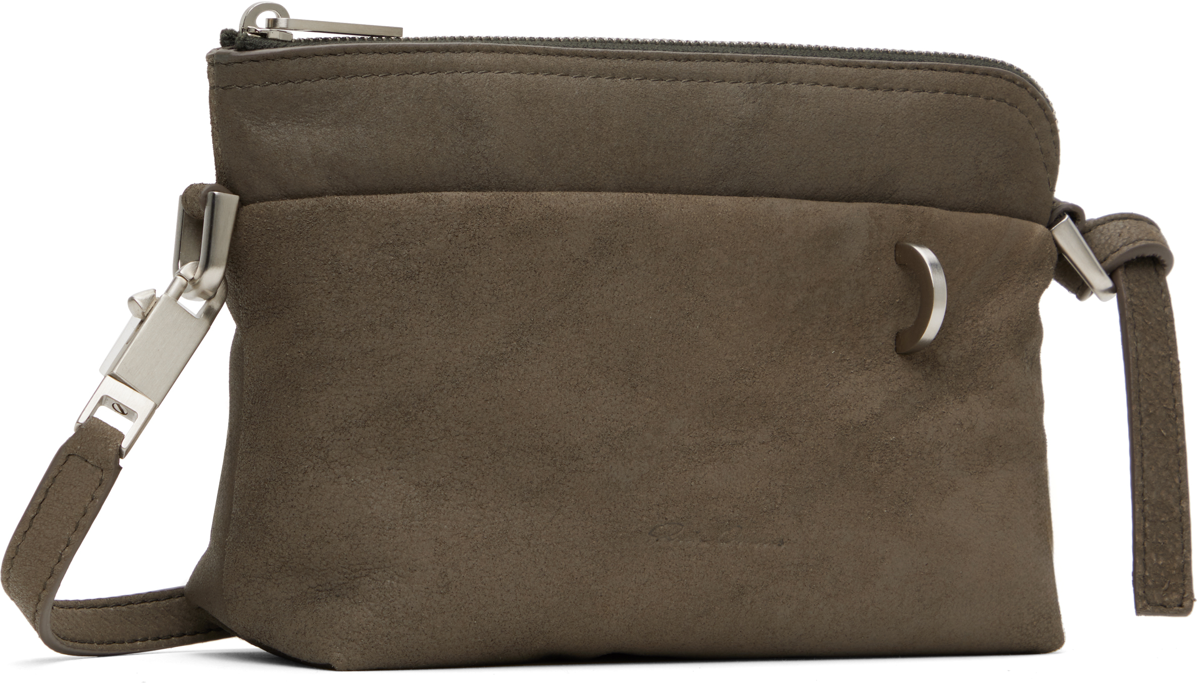 Rick Owens Gray Hollywood Small Adri Bag In 34 Dust