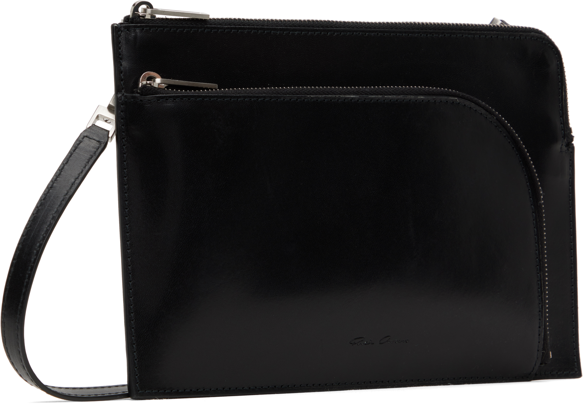 Rick Owens Black Hollywood Club Pouch In 09 Black