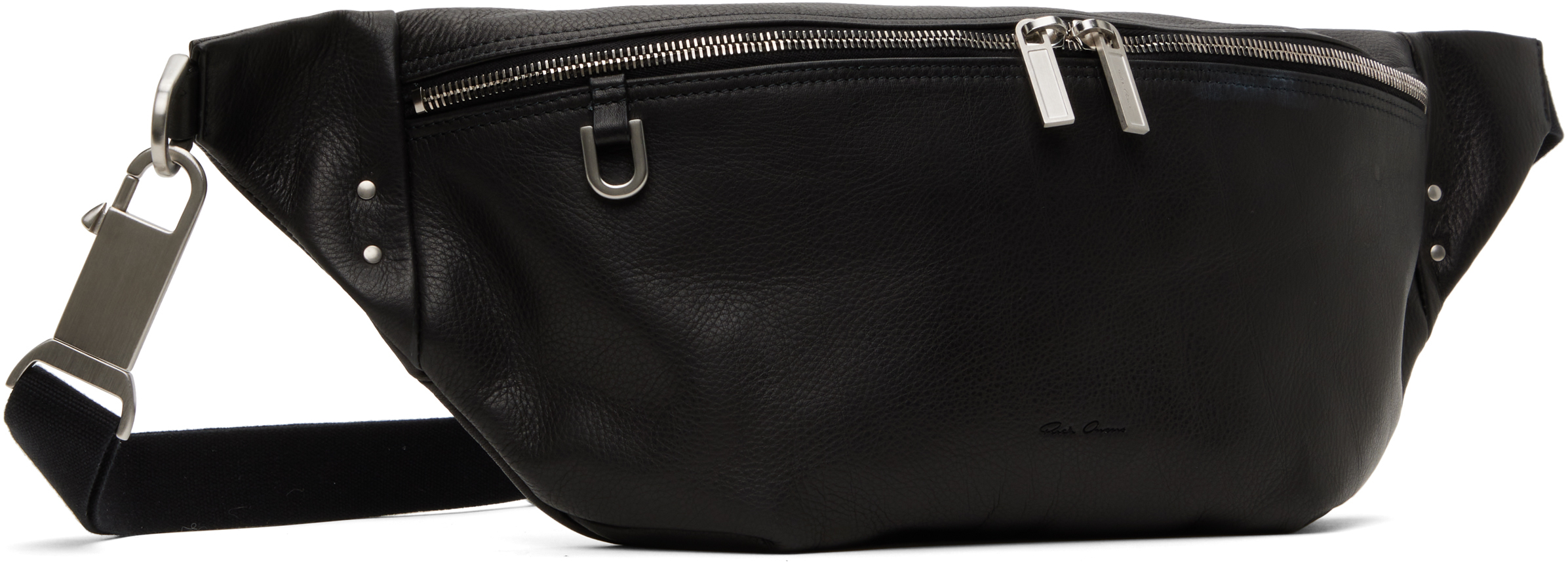 Rick Owens Black Hollywood Bumbag Pouch In 09 Black