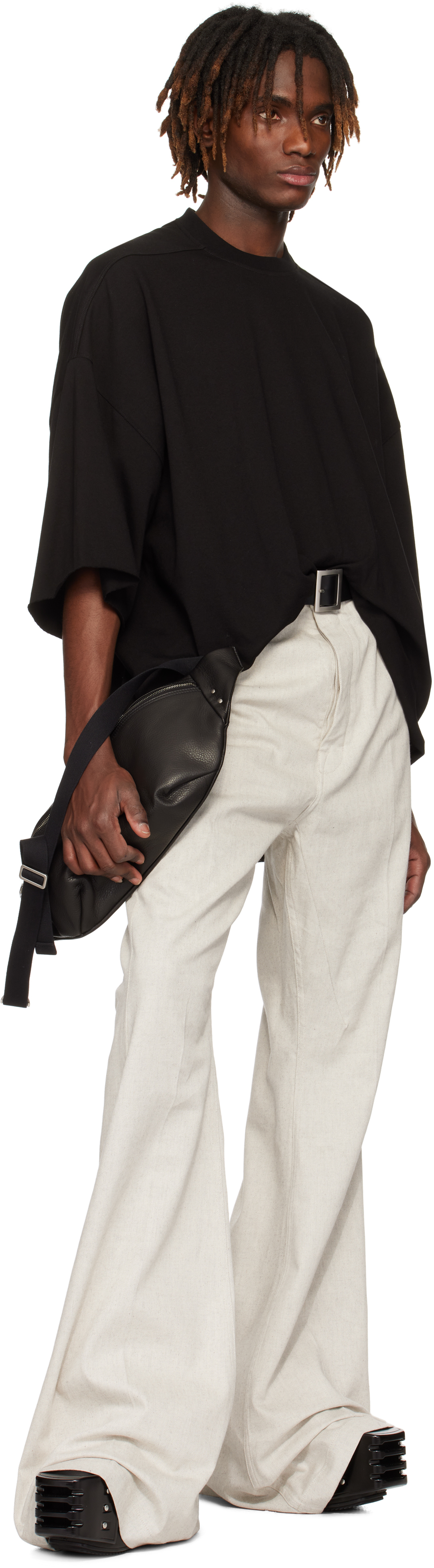 Rick Owens Black Hollywood Bumbag Pouch In 09 Black