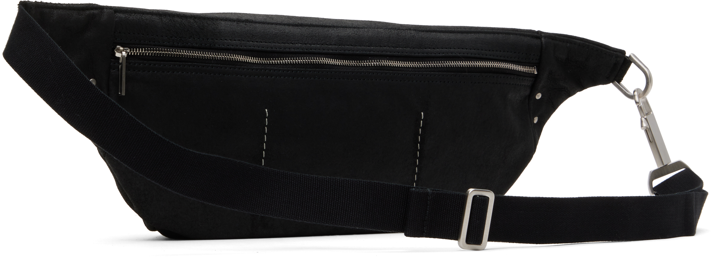 Rick Owens Black Hollywood Bumbag Pouch In 09 Black