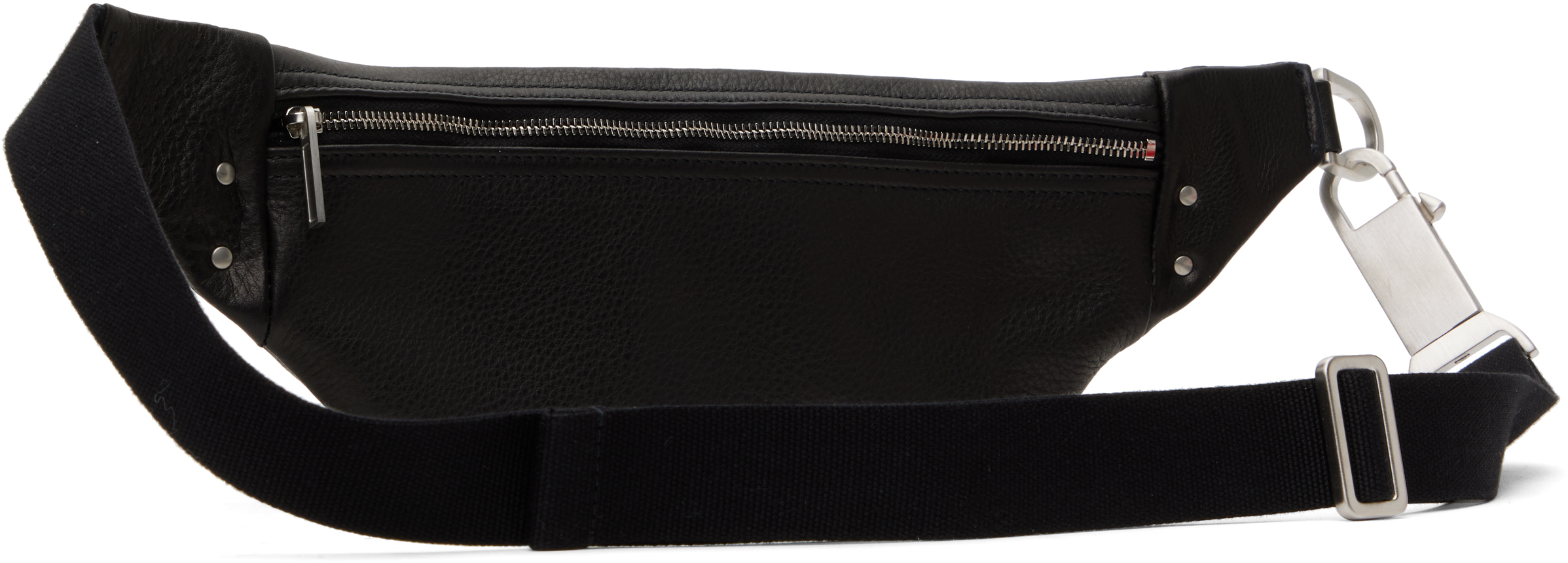 Rick Owens Black Hollywood Geo Bumbag Pouch In 09 Black