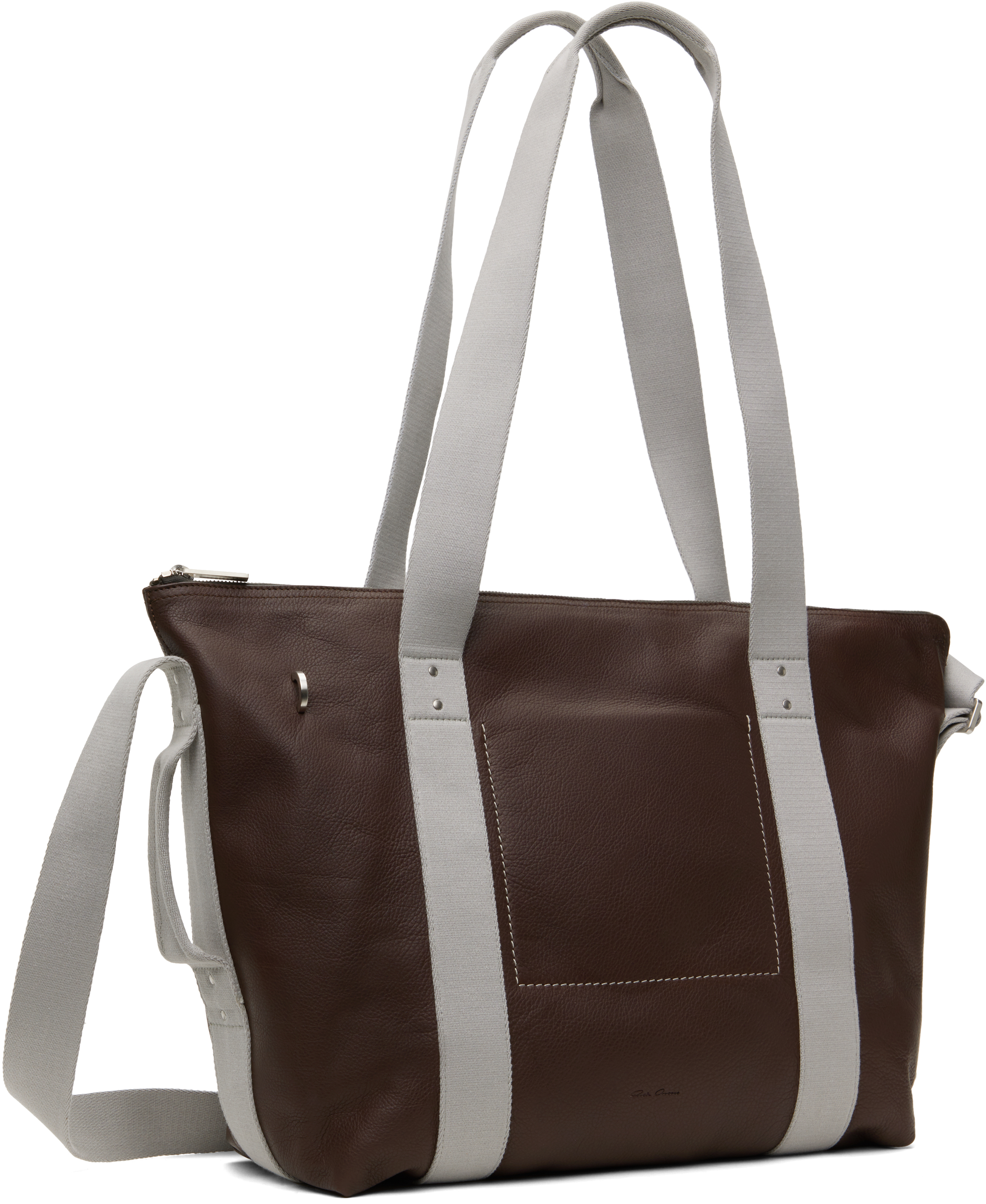 Rick Owens Brown Hollywood Trolley Tote In 1461 Mahogany/oyster