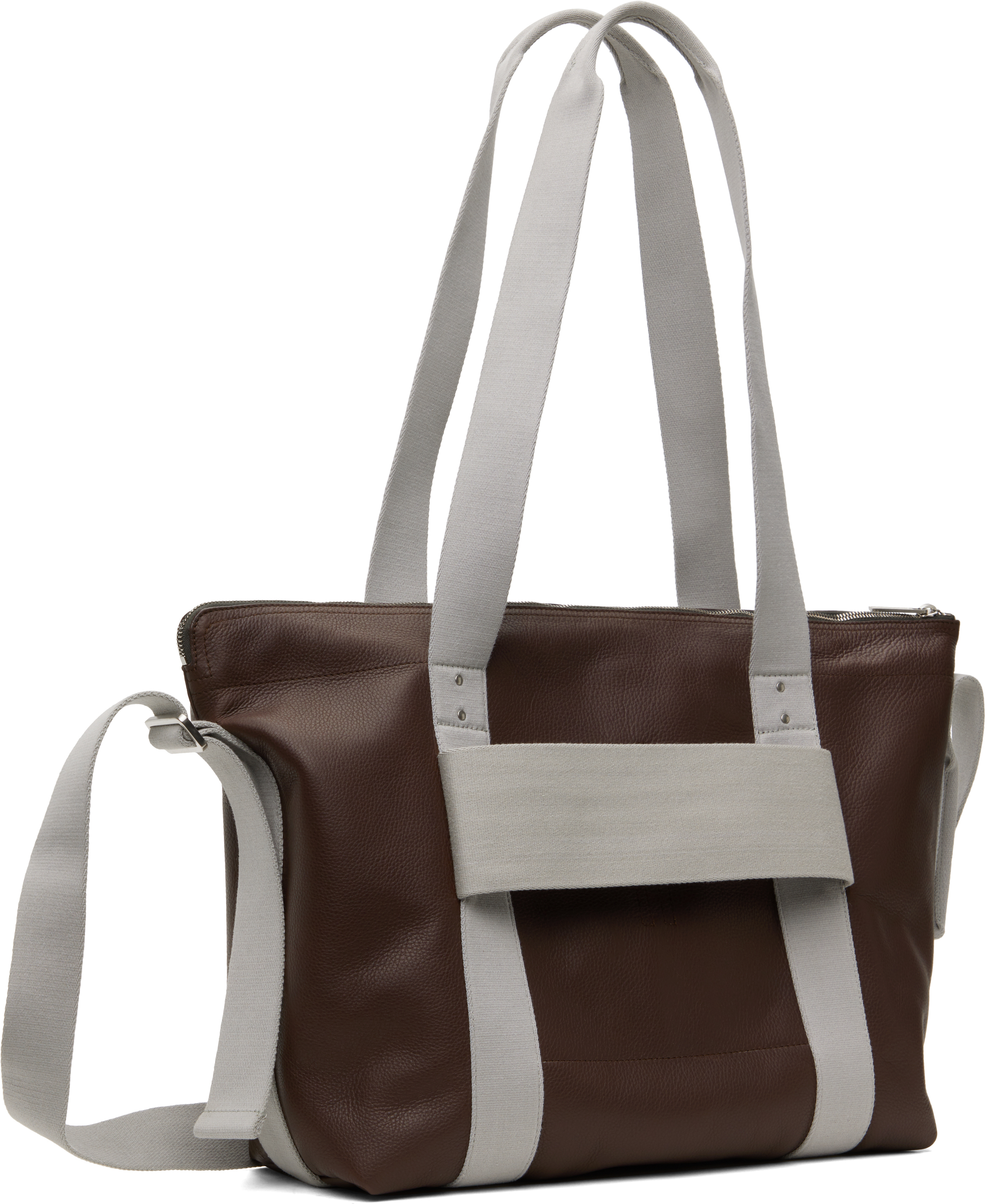 Rick Owens Brown Hollywood Trolley Tote In 1461 Mahogany/oyster