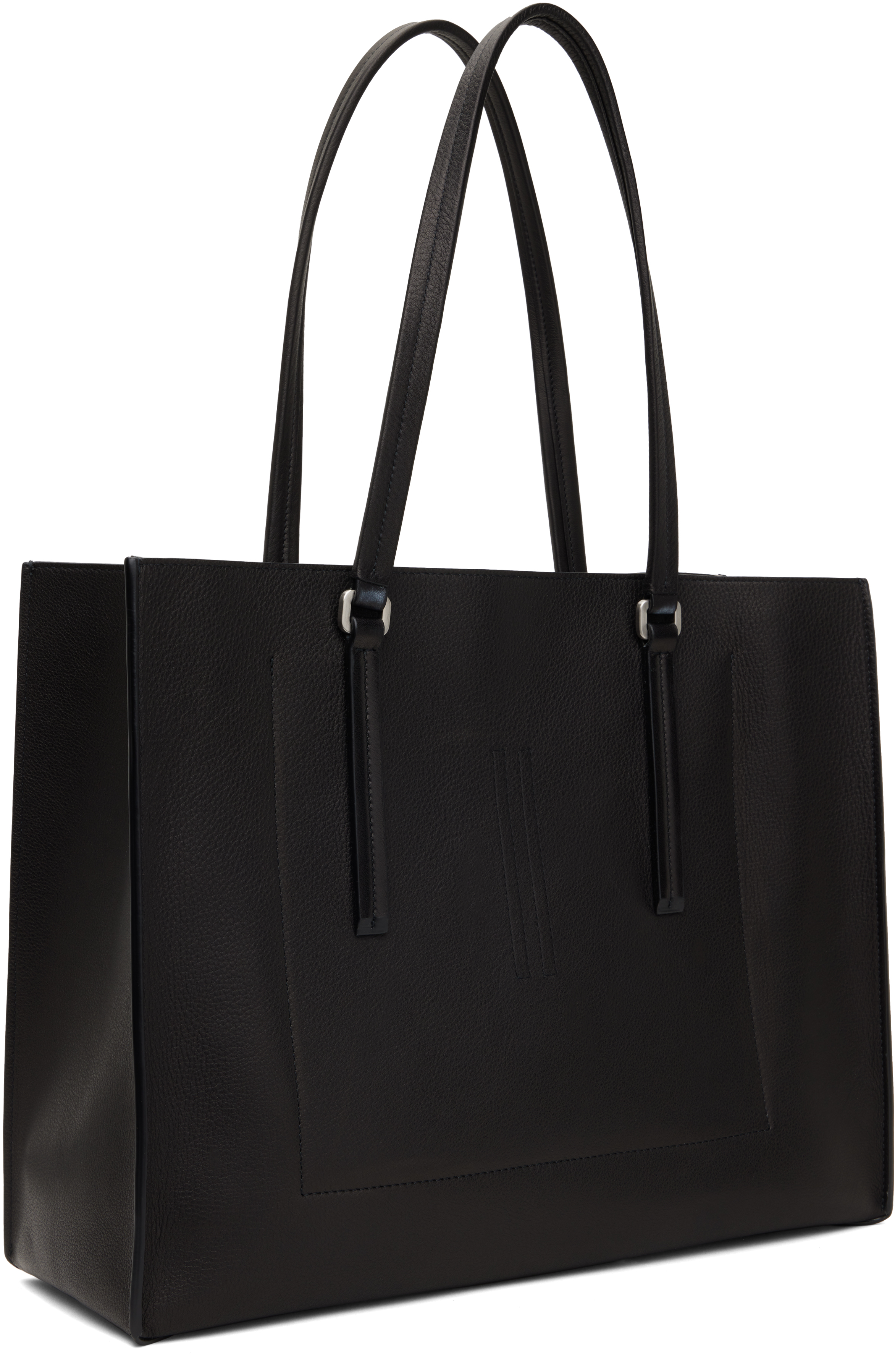 Rick Owens Black Hollywood Edith Shopper Tote In 09 Black