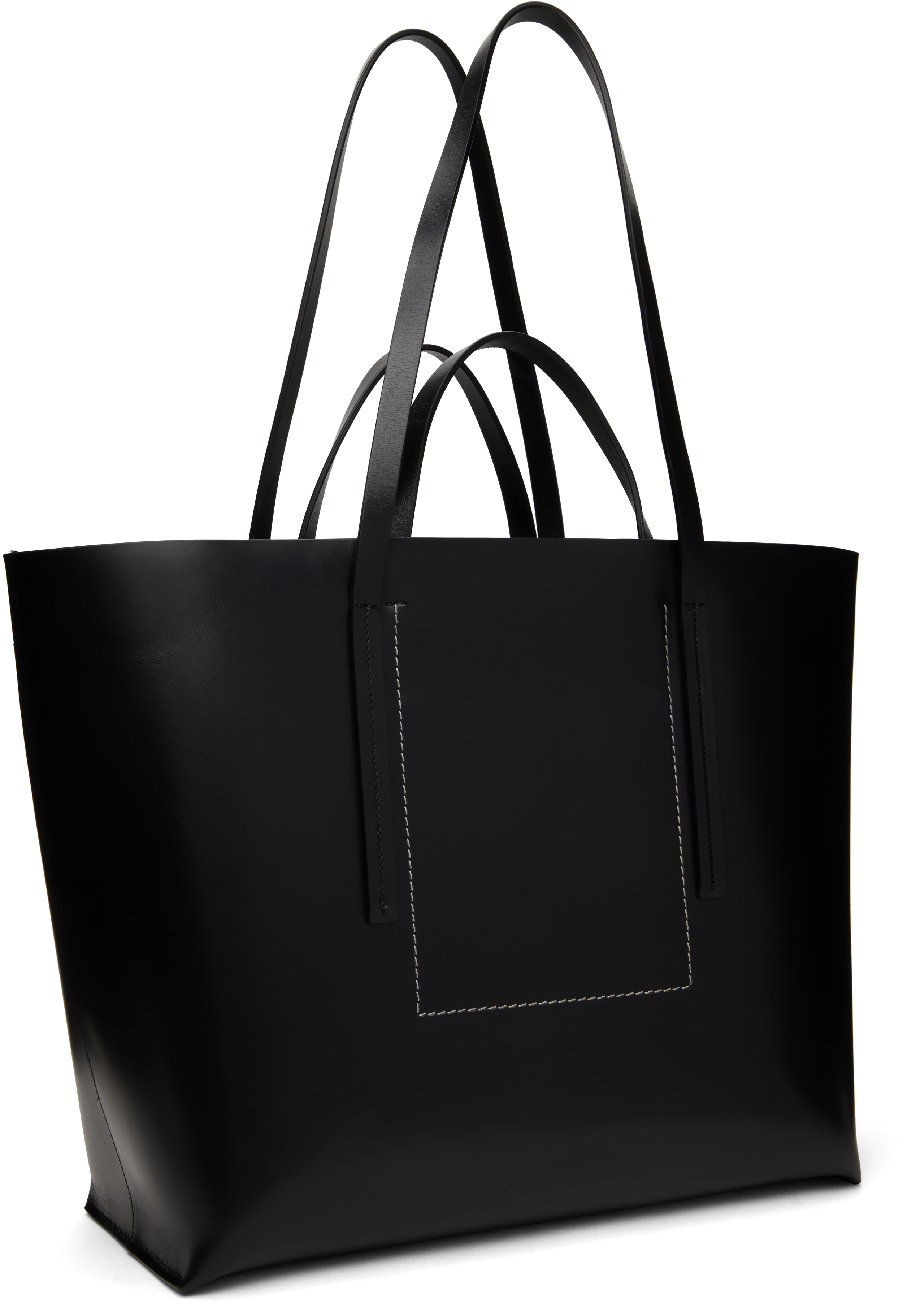 Rick Owens Black Porterville Medium Shopper Tote In 09 Black