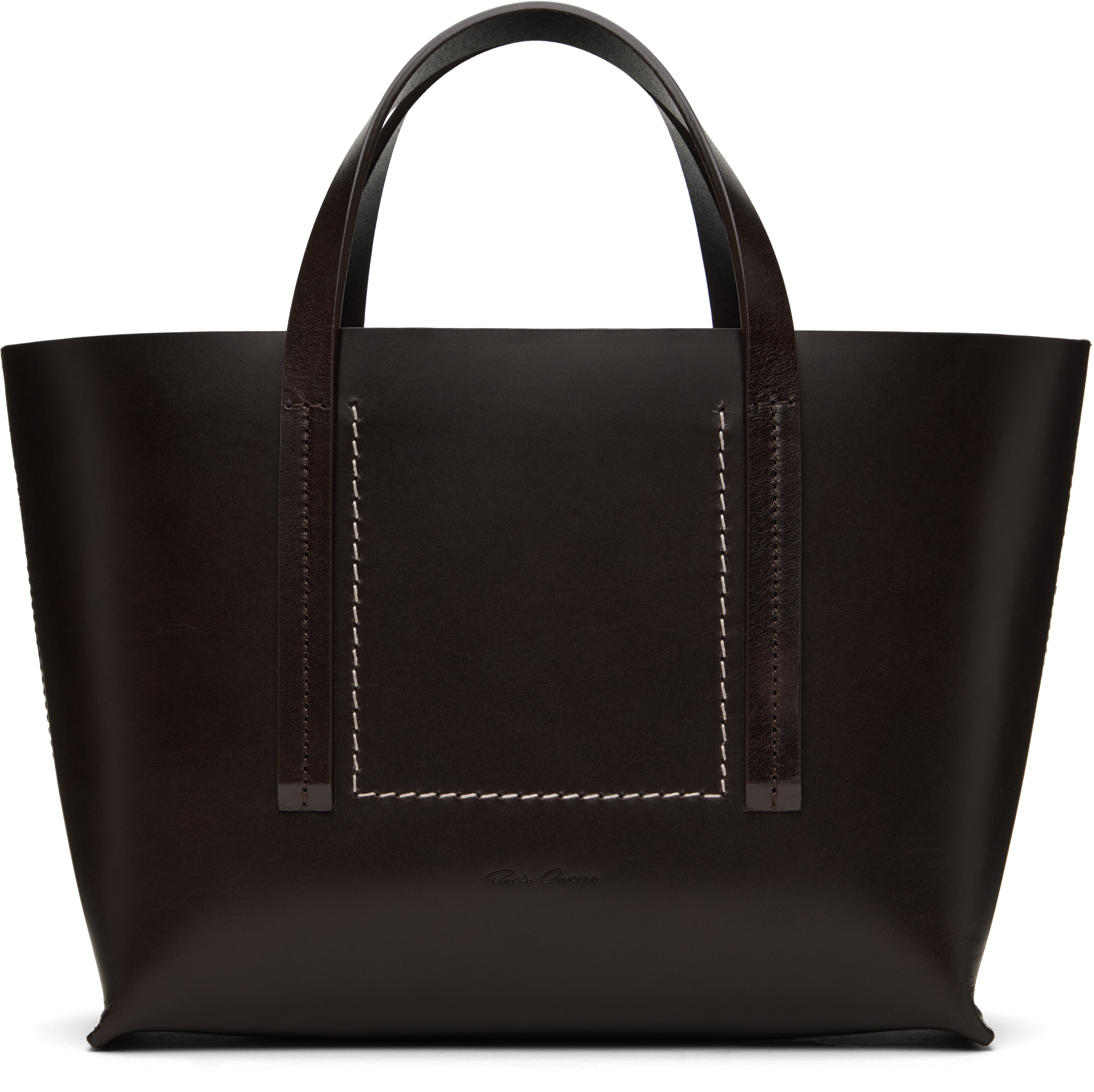 Rick Owens Brown Hollywood Mini Shopper Tote In 14 Mahogany