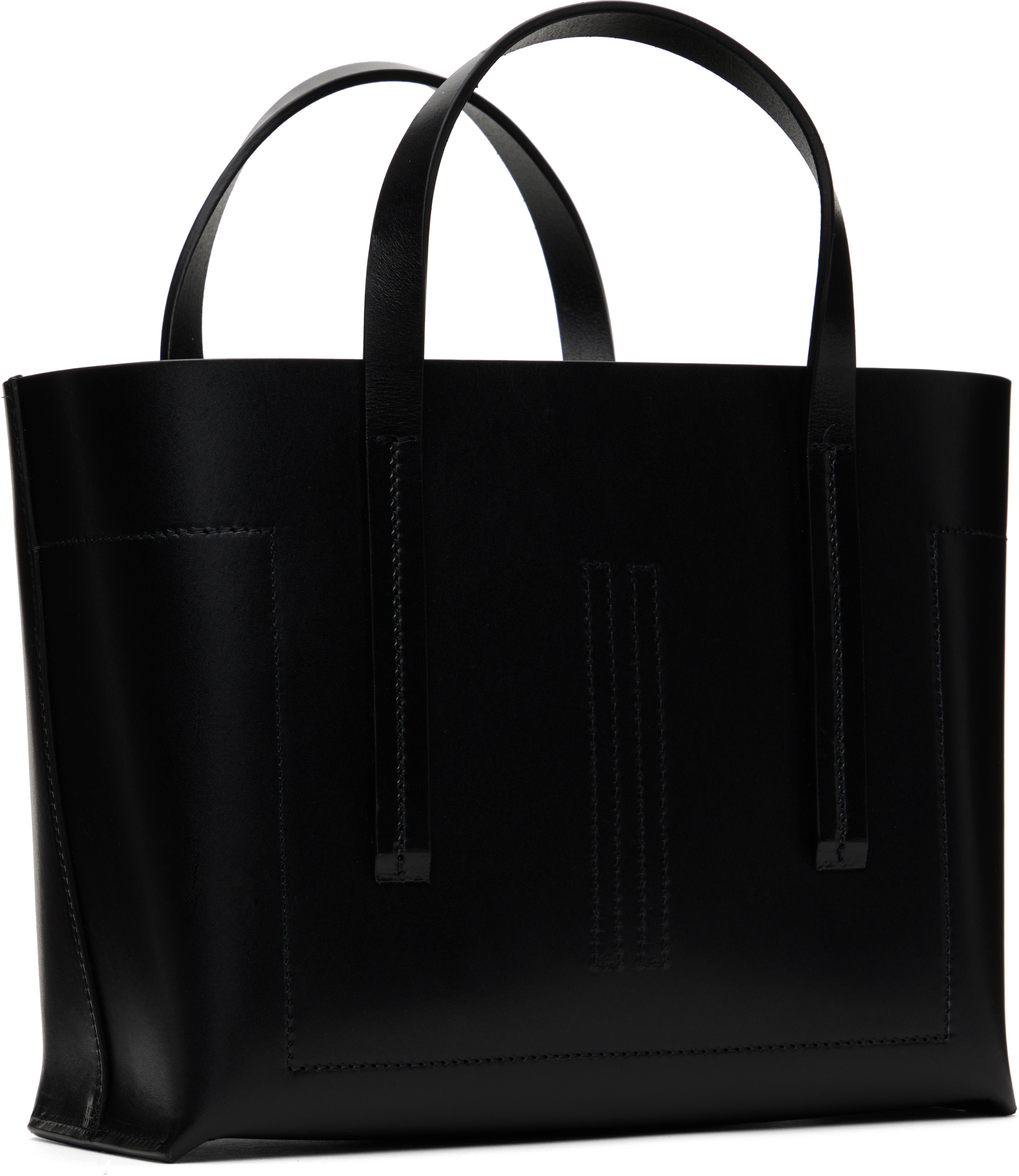 Rick Owens Black Hollywood Mini Shopper Tote In 09 Black