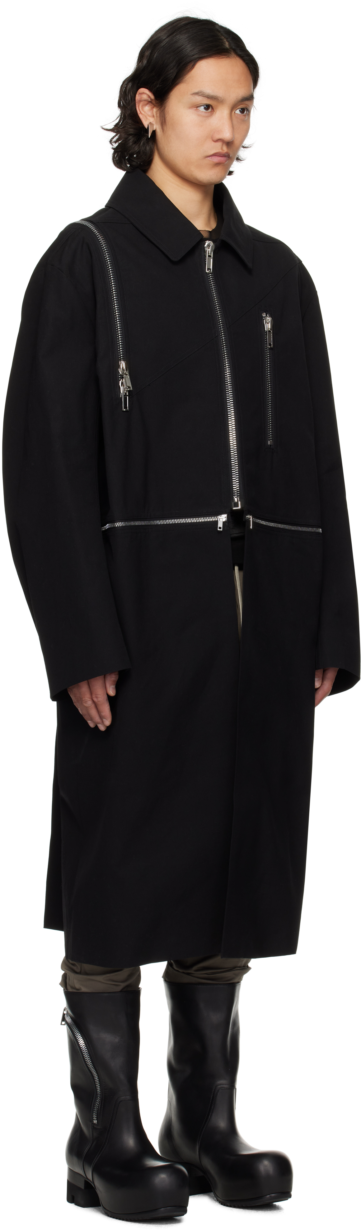 pucchon24さん10-31-2 Rick Owens Mens Headon Jumbo Zip-fastening Cotton Jacket