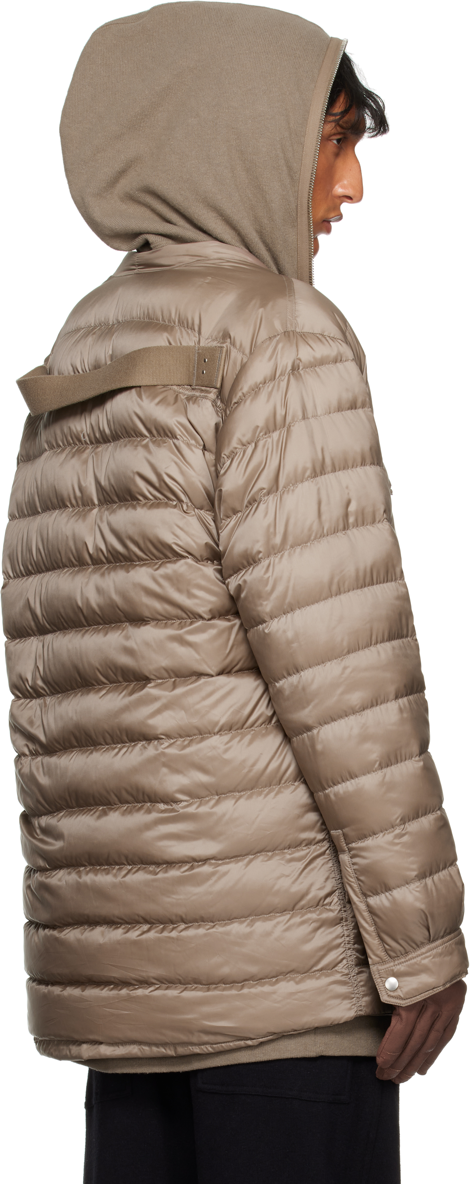 Rick Owens Moncler +  Gray Outershirt Jacket In 25u Dust