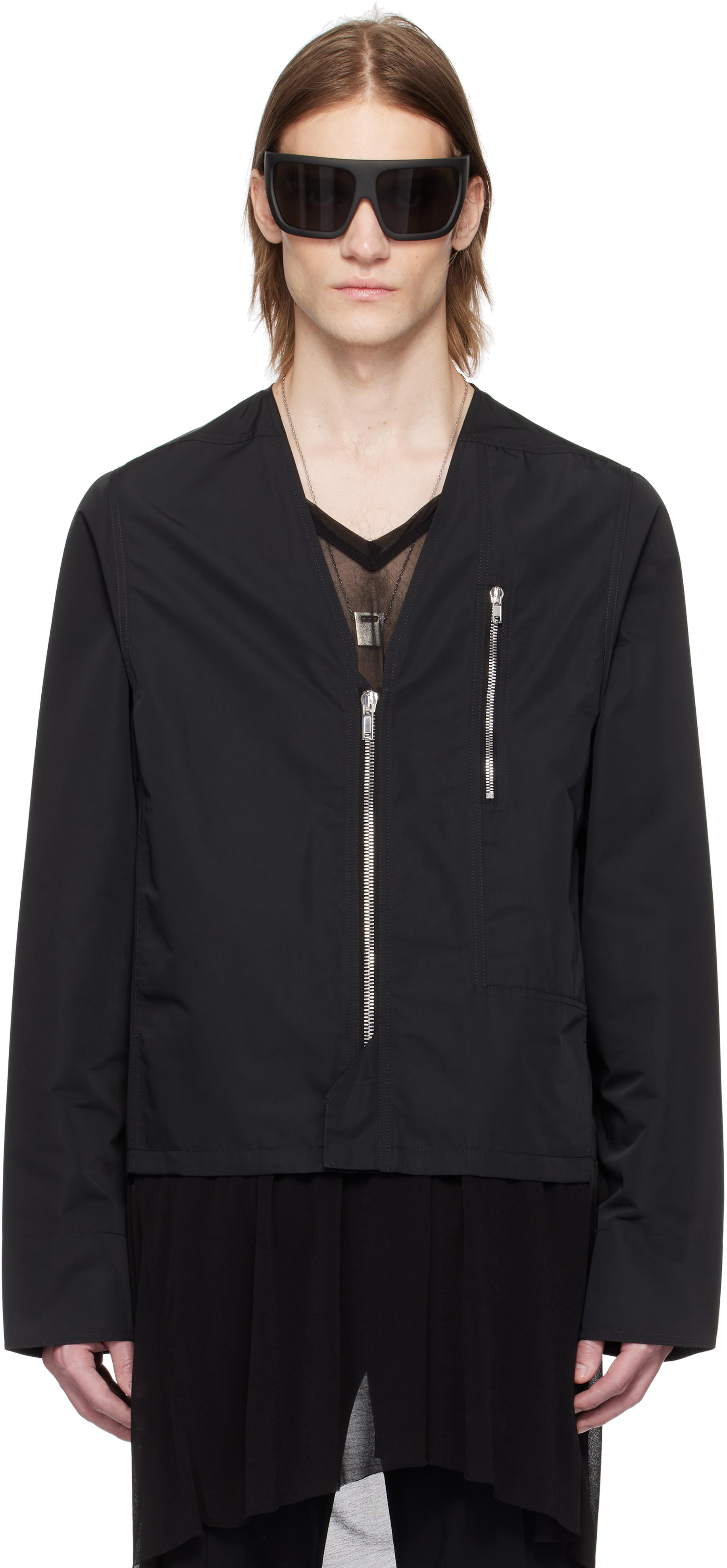 Rick Owensのブラック Hollywood V Safety ジャケットがセール中