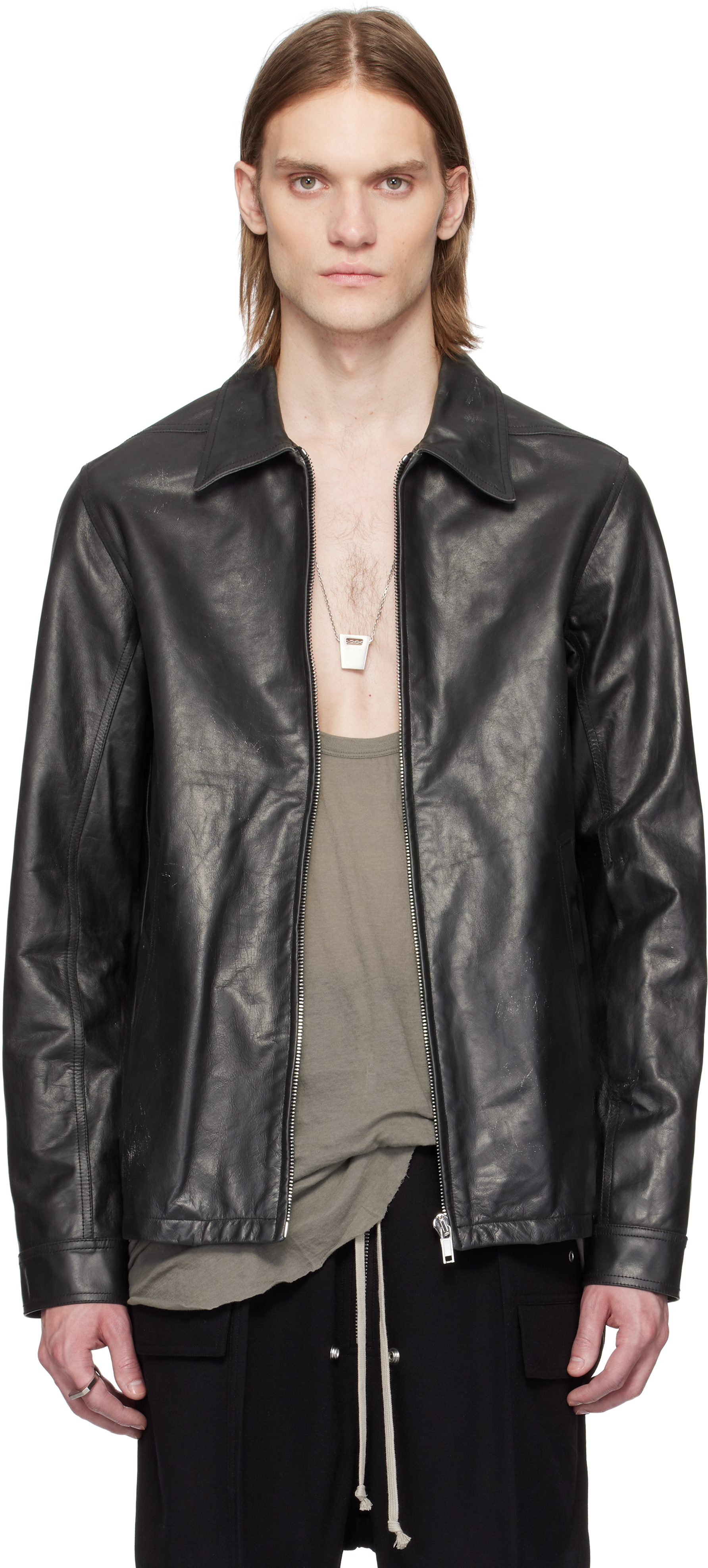 Rick Owens メンズ レザー ジャケット | SSENSE 日本