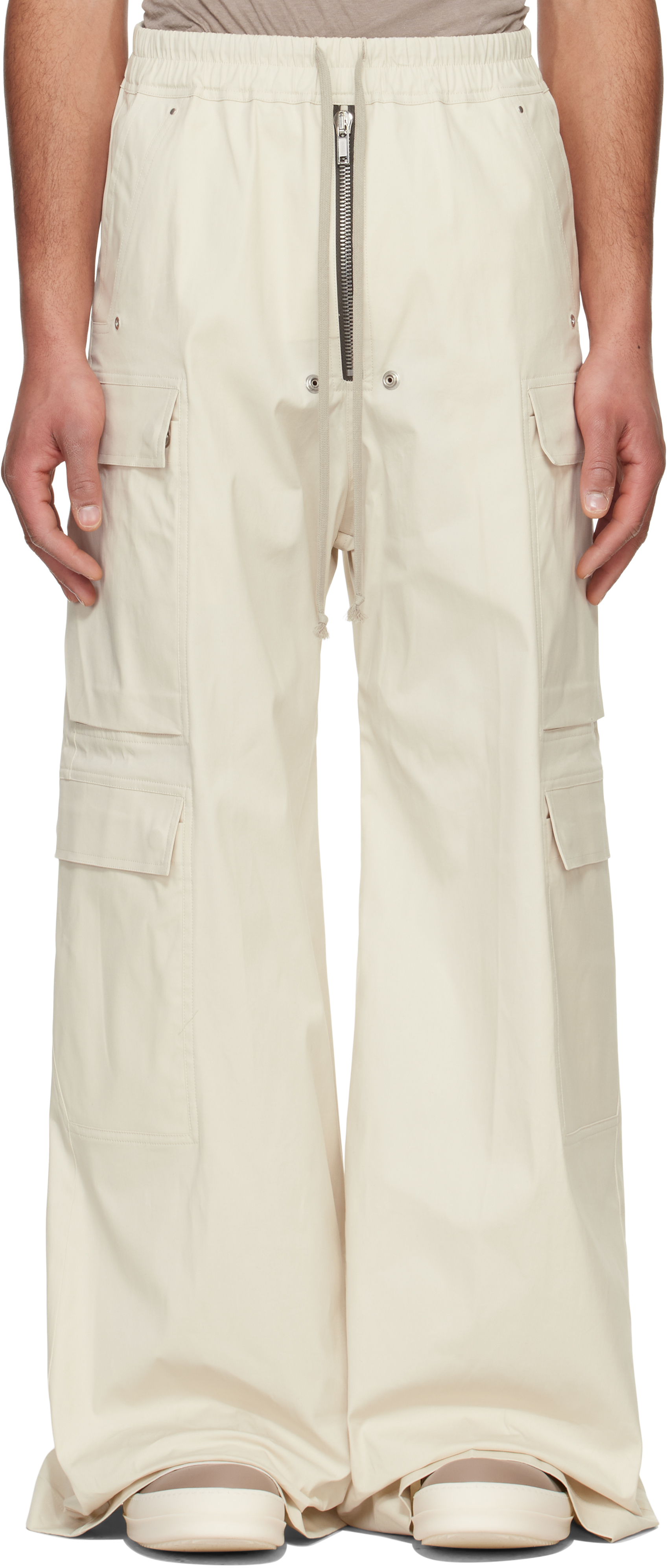 Rick Owens: Off-White Hollywood Cargobelas Cargo Pants | SSENSE Rick Owens: Off-White Hollywood Cargobelas Cargo Pants | SSENSE