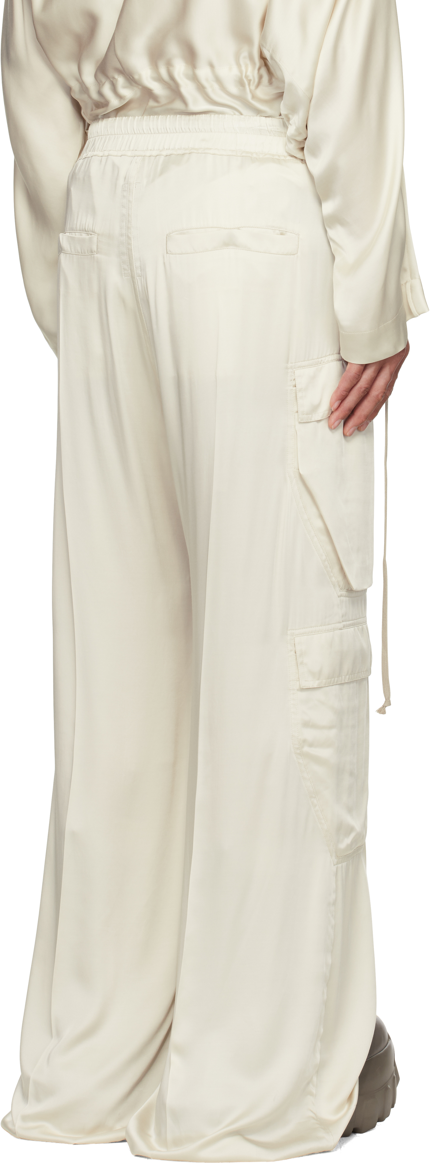 Rick Owens Off-white Hollywood Cargobelas Cargo Pants In 41 Dinge